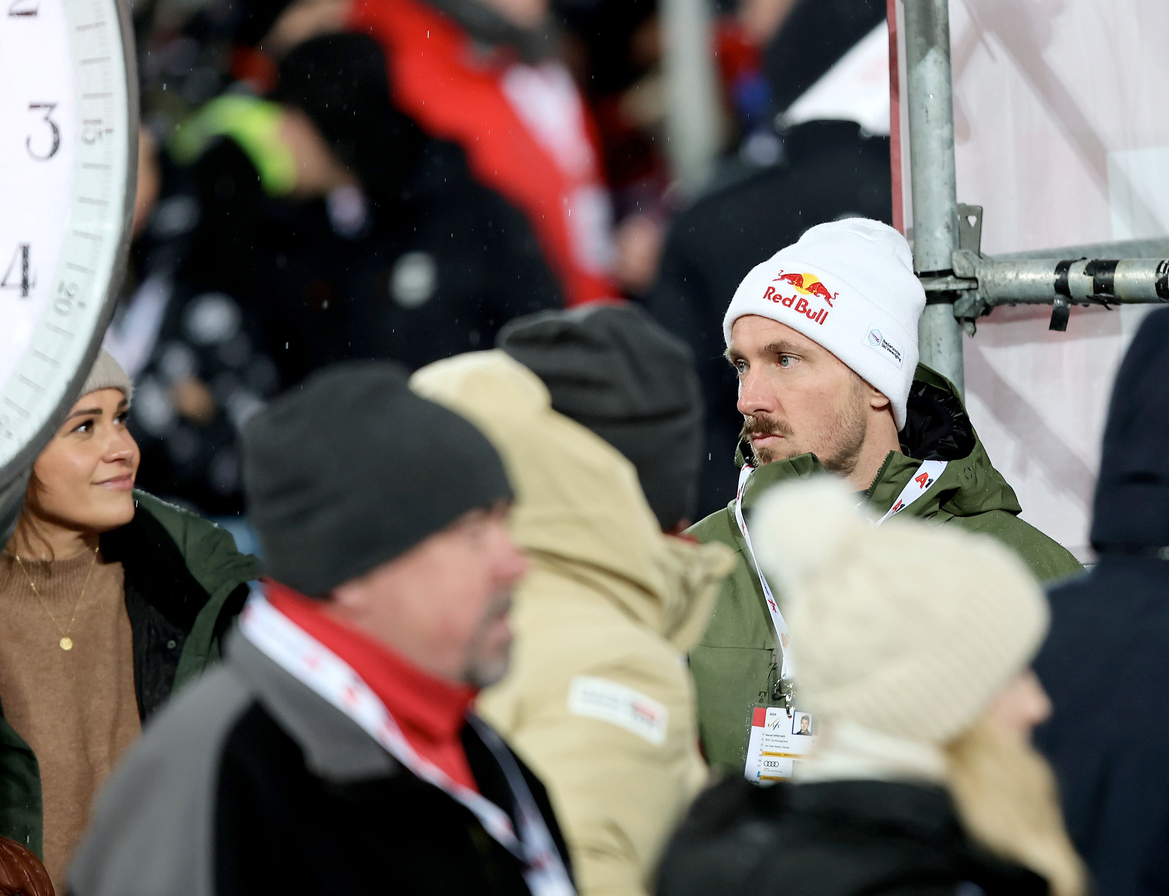 Ski-Legende Marcel Hirscher war als Fan beim Riesenslalom auf der Planai.
