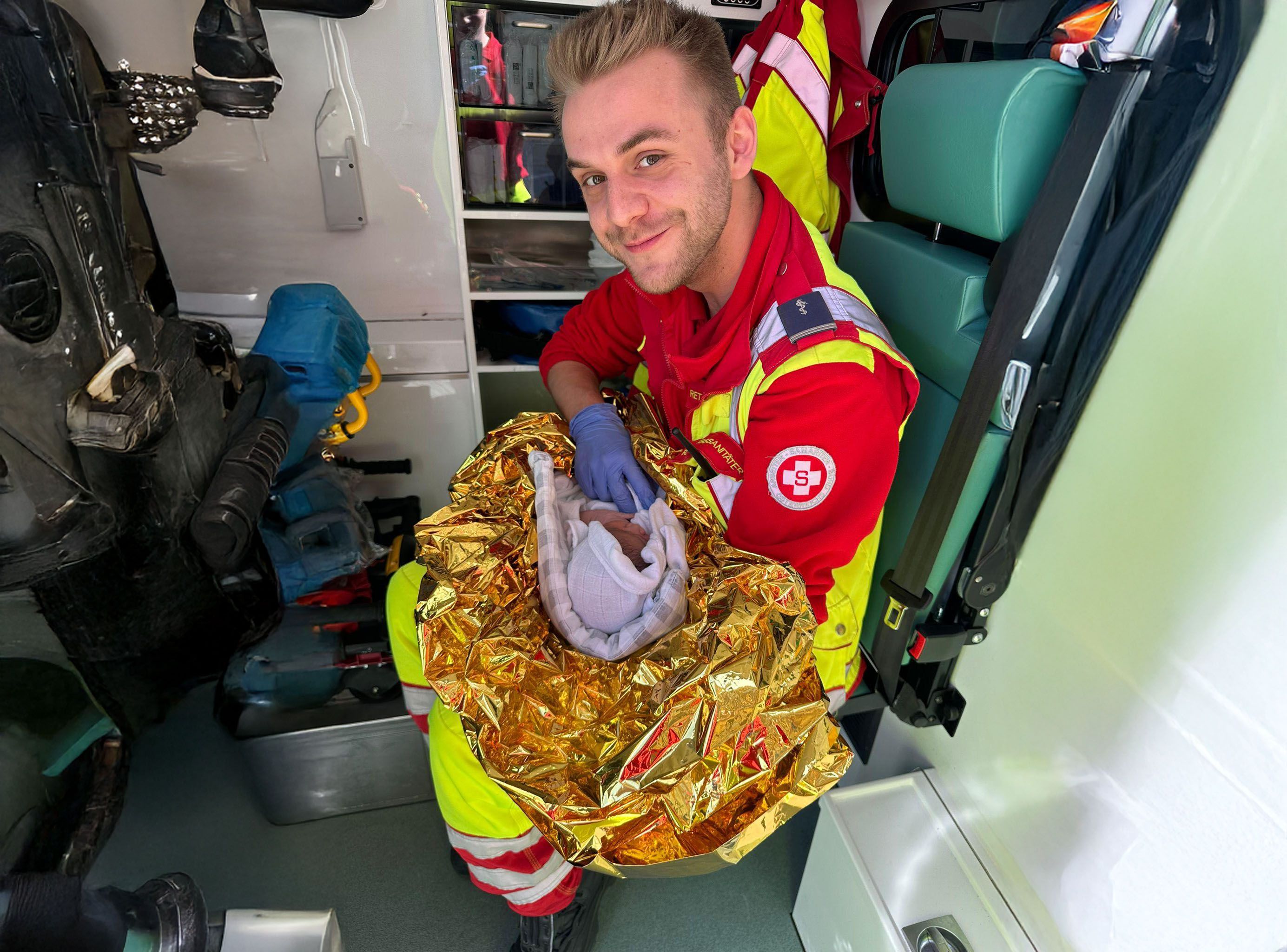 Patrik Fasching ist mit drei begleiteten Geburten in einem Jahr der 