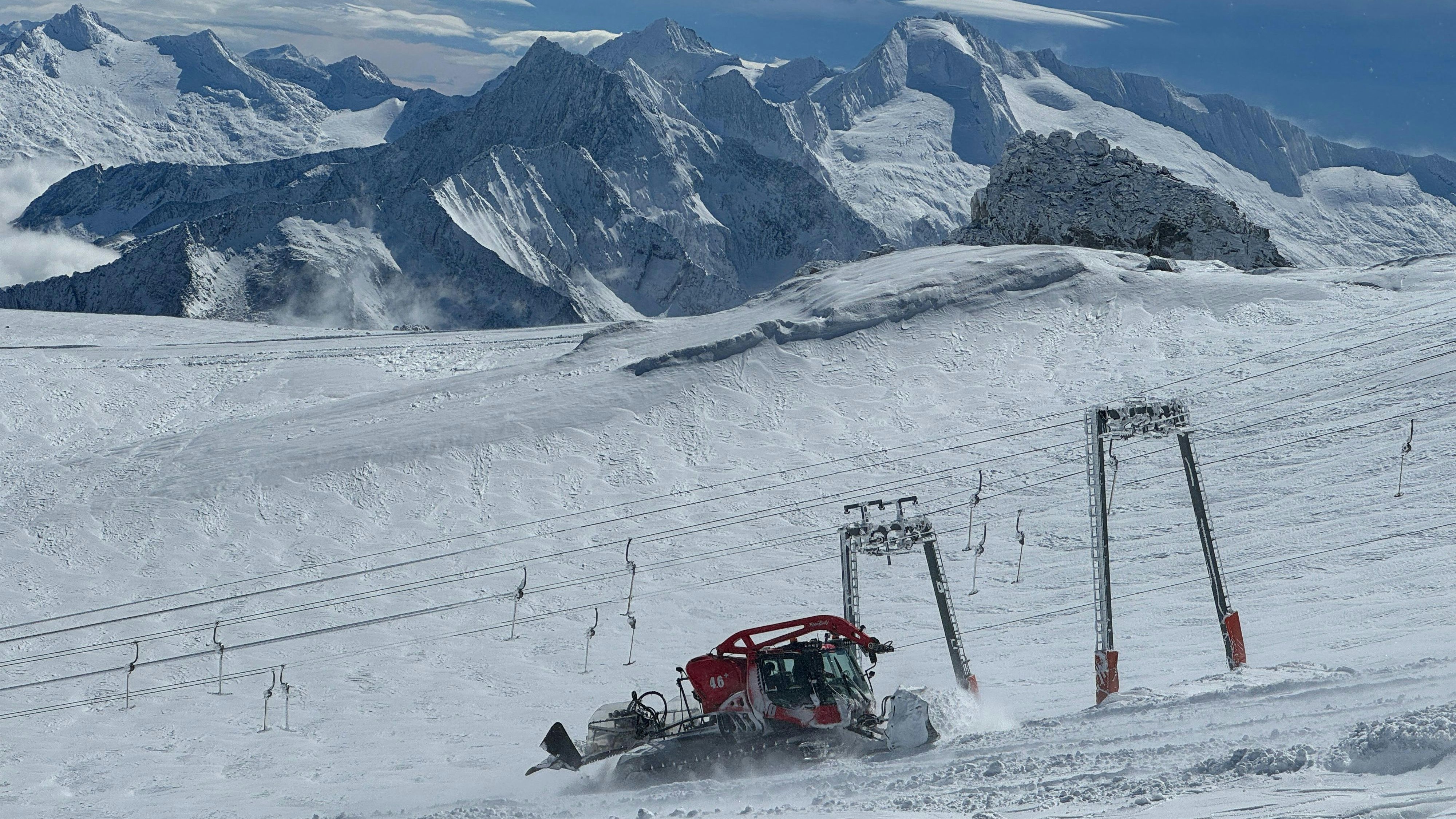 Beste Bedingungen am Hintertuxer Gletscher.