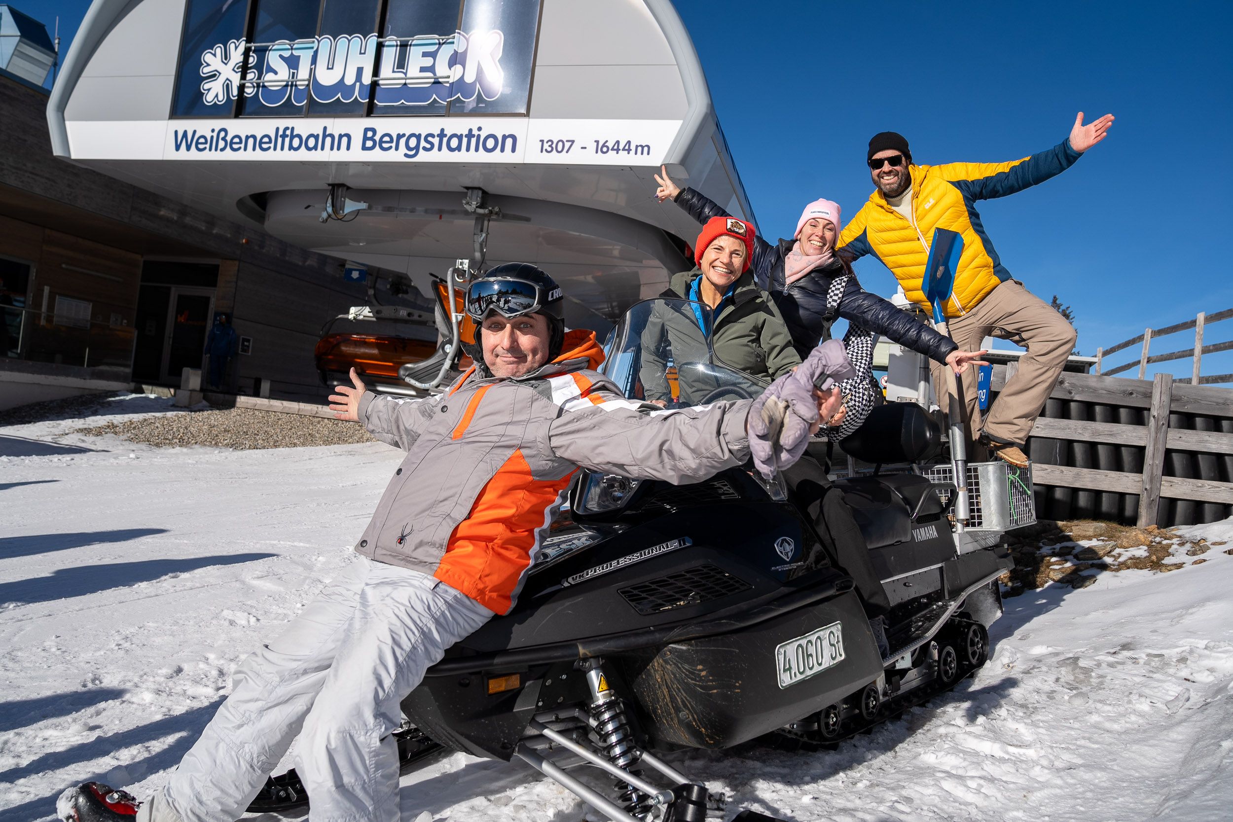 Die vier Promis nahmen einen Blick hinter die Kulissen in Stuhleck.
