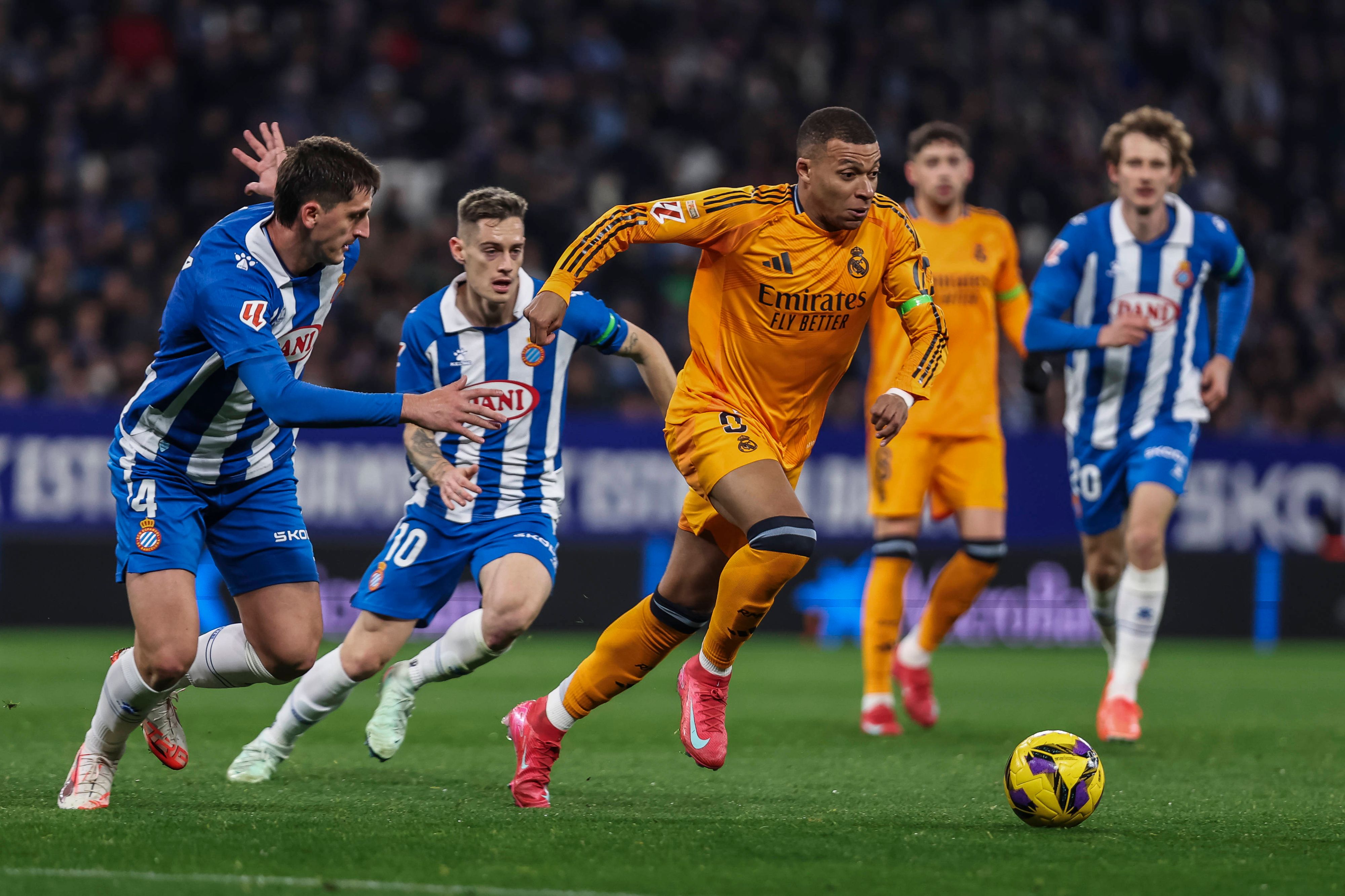 Real-Star Kylian Mbappe macht keinen Stich.