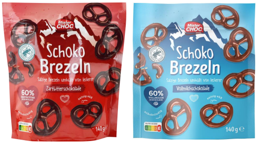 Bei Lidl Deutschland werden die Schoko-Brezeln von MisterChoc zurückgerufen.