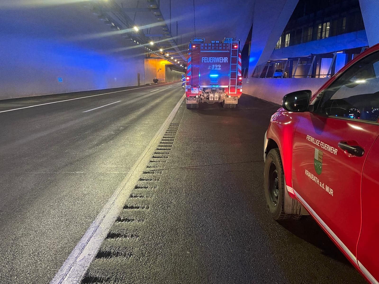 Am Montag kam es im Gleinalmtunnel zu einem größeren Feuerwehreinsatz. 