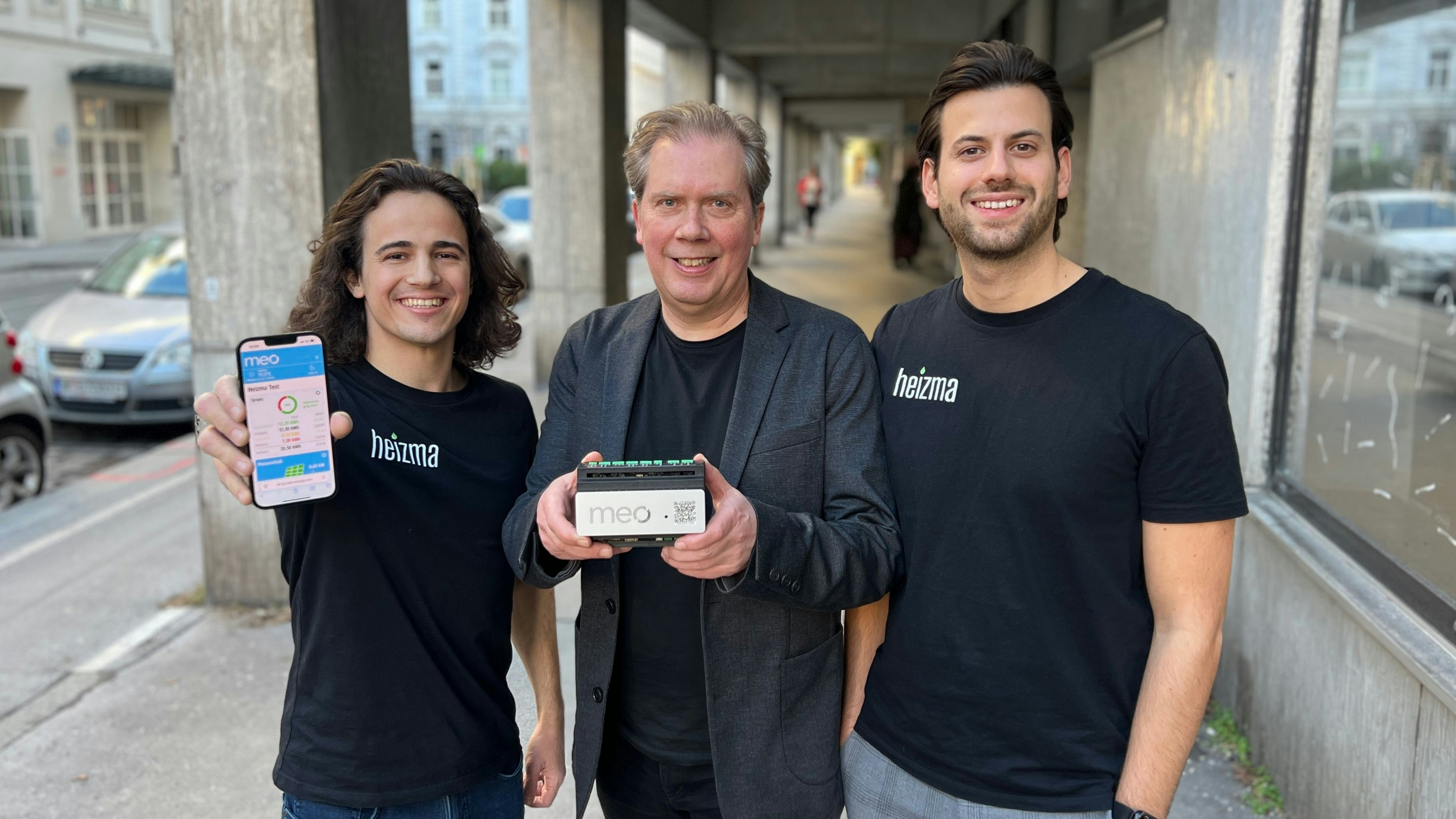 Michael Kowatschew (Heizma), Peter Käfer (meo Energy) und Alexander Valtingojer (Heizma) bündeln ab sofort ihr Knowhow.