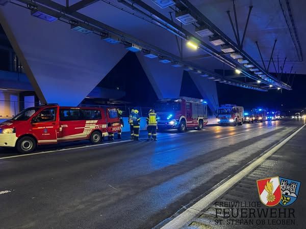 Der Lkw wurde von der Feuerwehr gelöscht. 