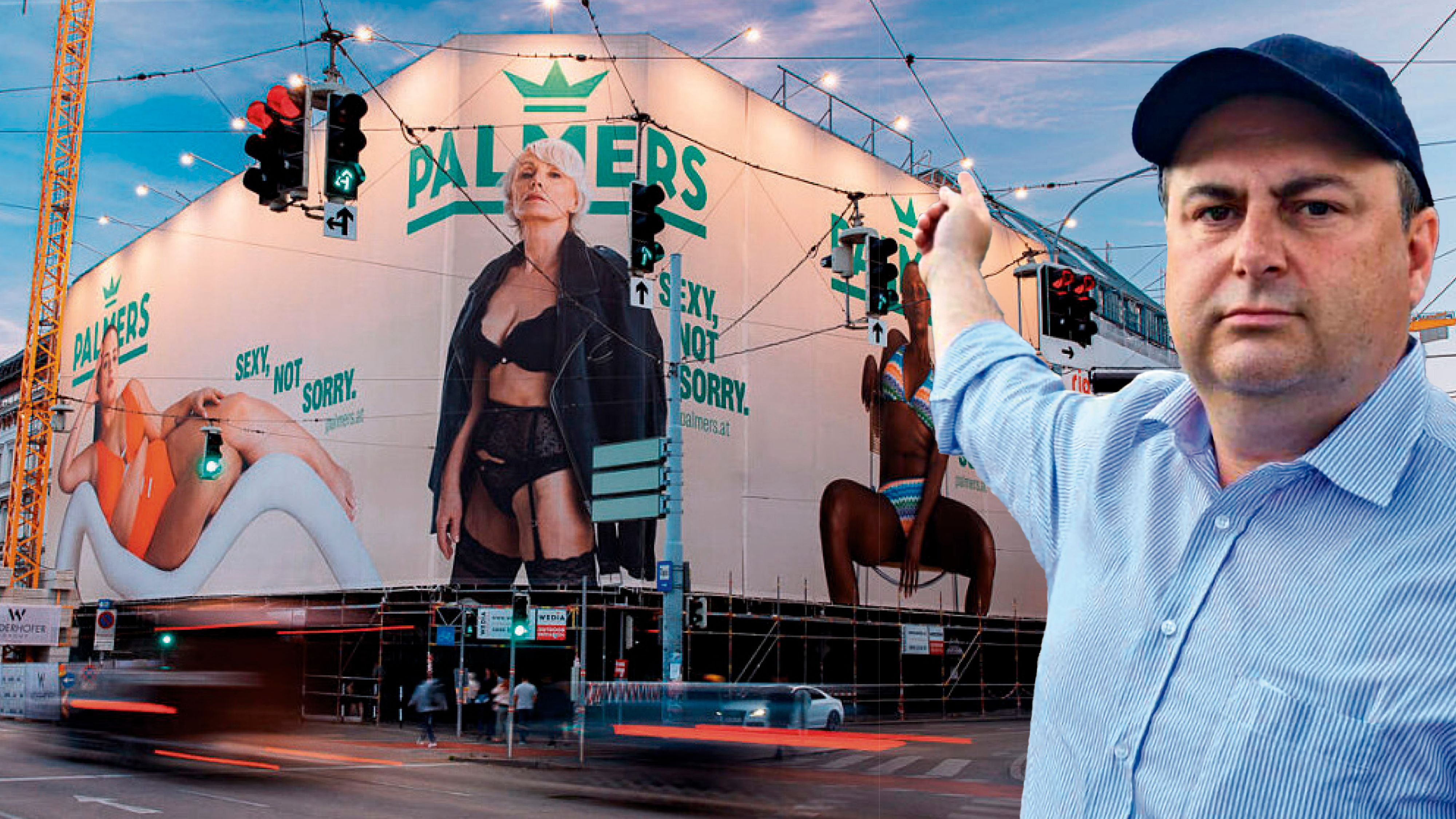 Michael Pieber von der Gewerkschaft GPA in Niederösterreich bereitet sein Team auf Kündigungen bei Palmers vor