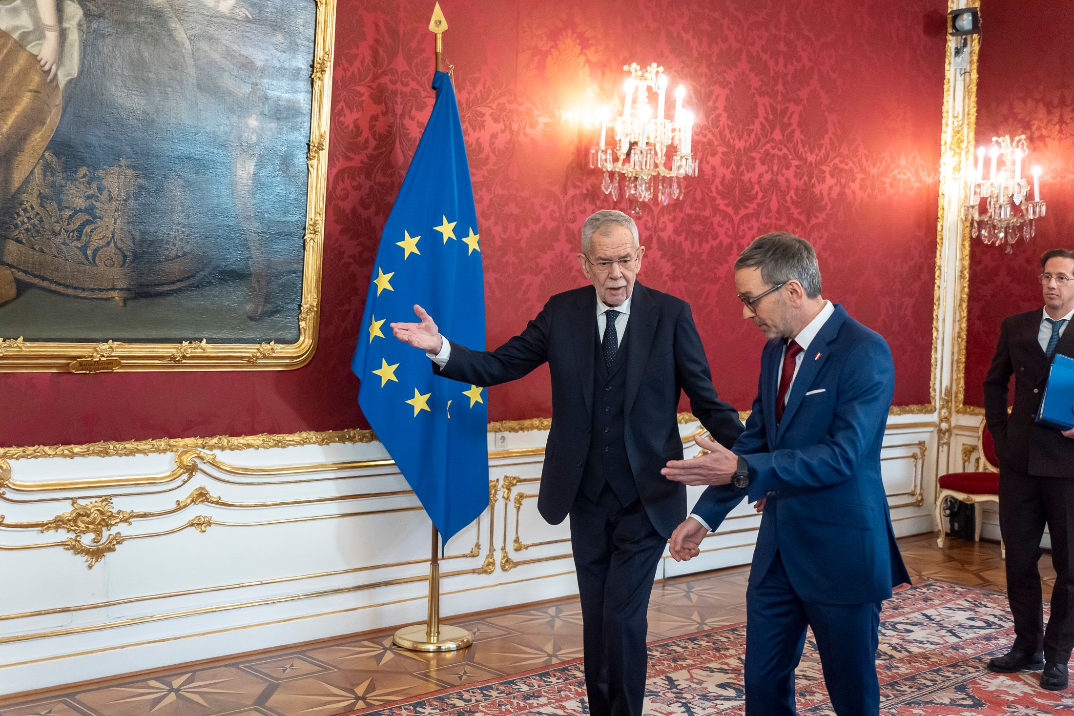 Herbert Kickl bei einem früheren Besuch bei Bundespräsident Alexander Van der Bellen.