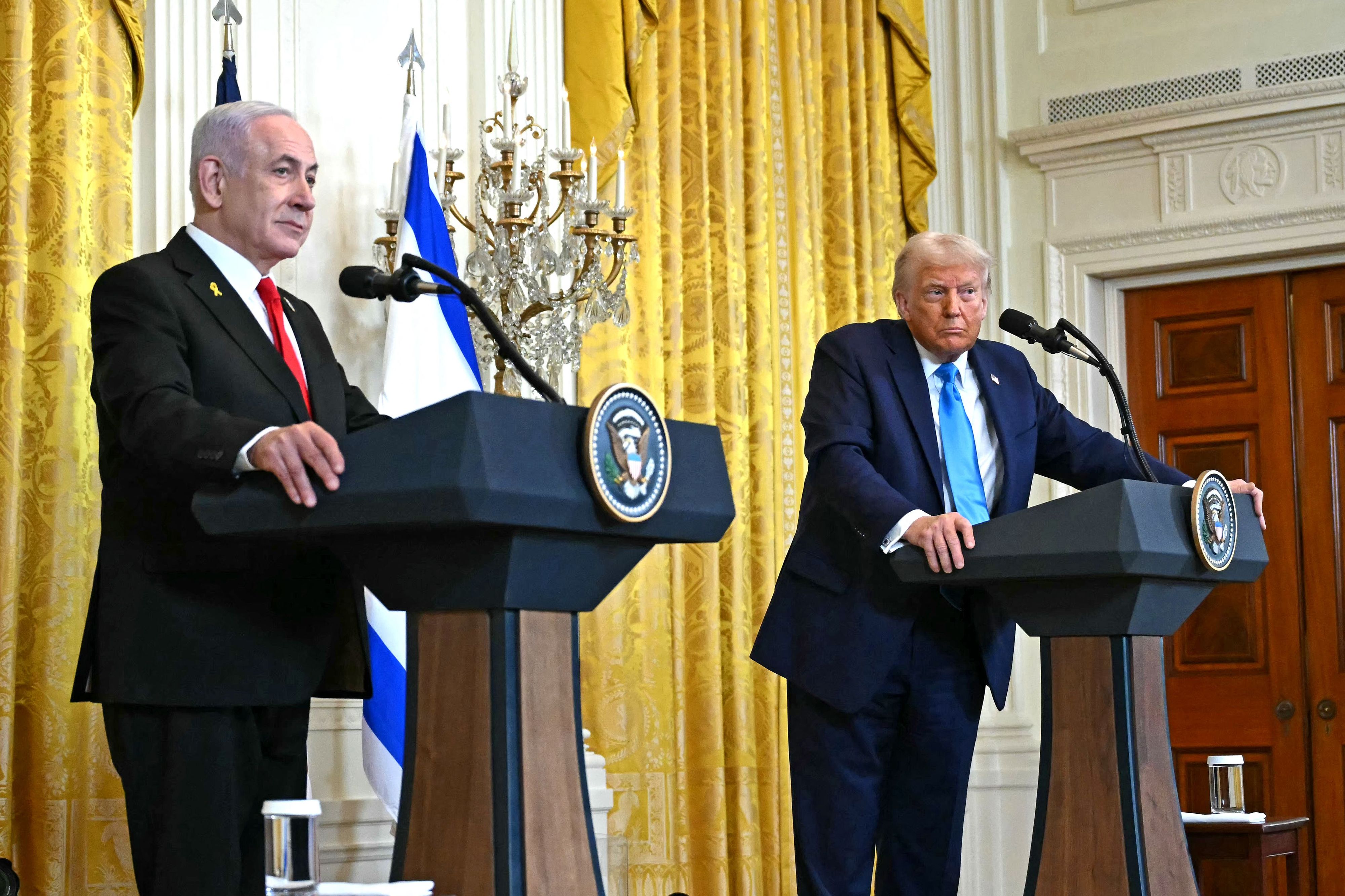 US-Präsident <strong>Donald Trump</strong> (re.) und Israels Premier <strong>Benjamin Netanyahu</strong> im Weißen Haus, Washington, DC.