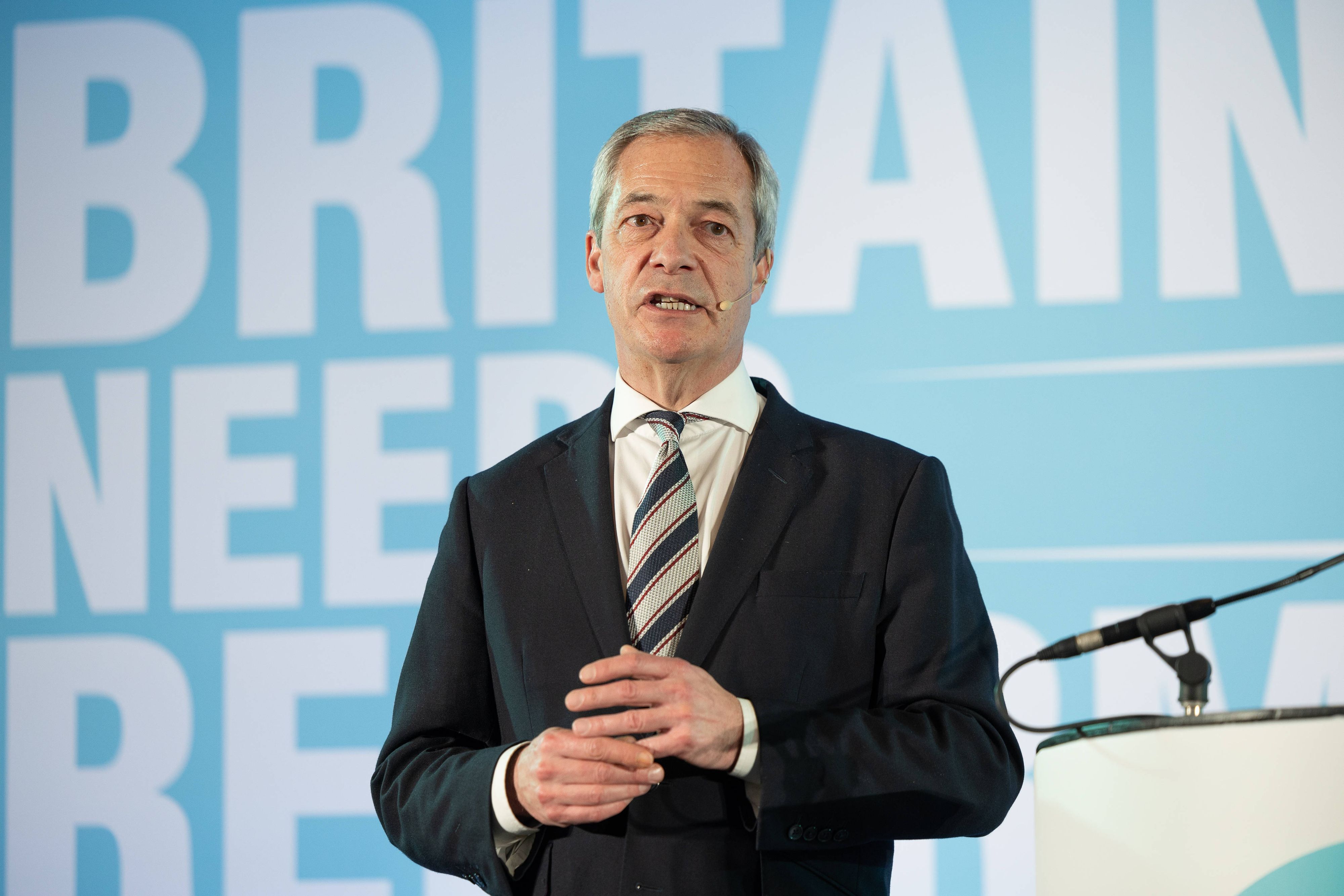 Nigel Farage erreicht in einer neuen Umfrage mit seiner Partei Reform UK am meisten Zustimmung in der Bevölkerung.