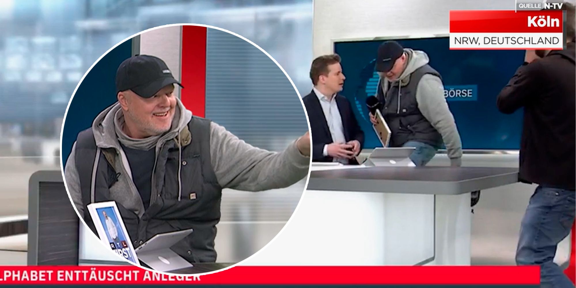 Raab sitzt auf einmal in der Börsen-Sendung.