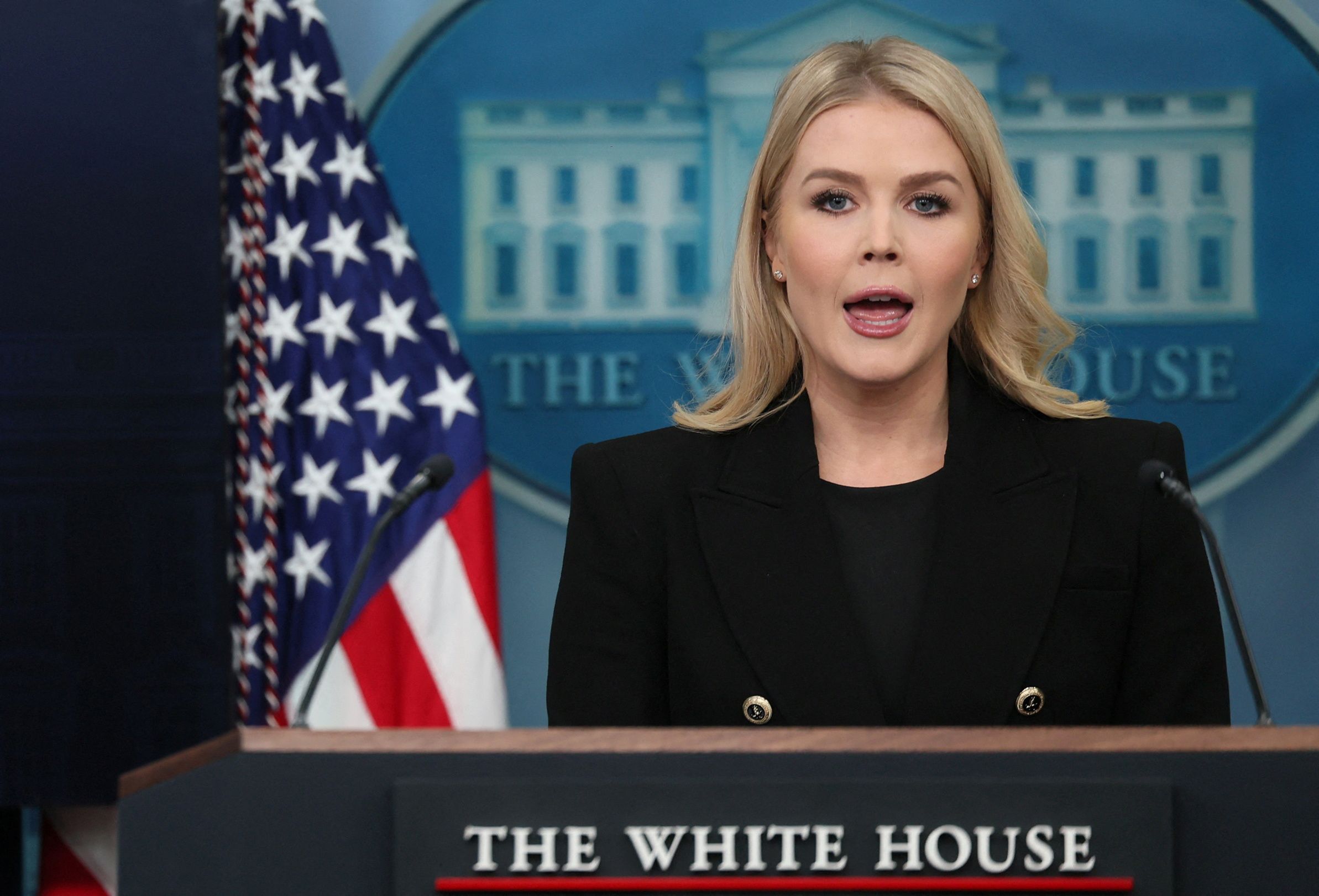 Donalds Trump Pressesprechern relativierte seine brisanten Gaza-Aussagen.