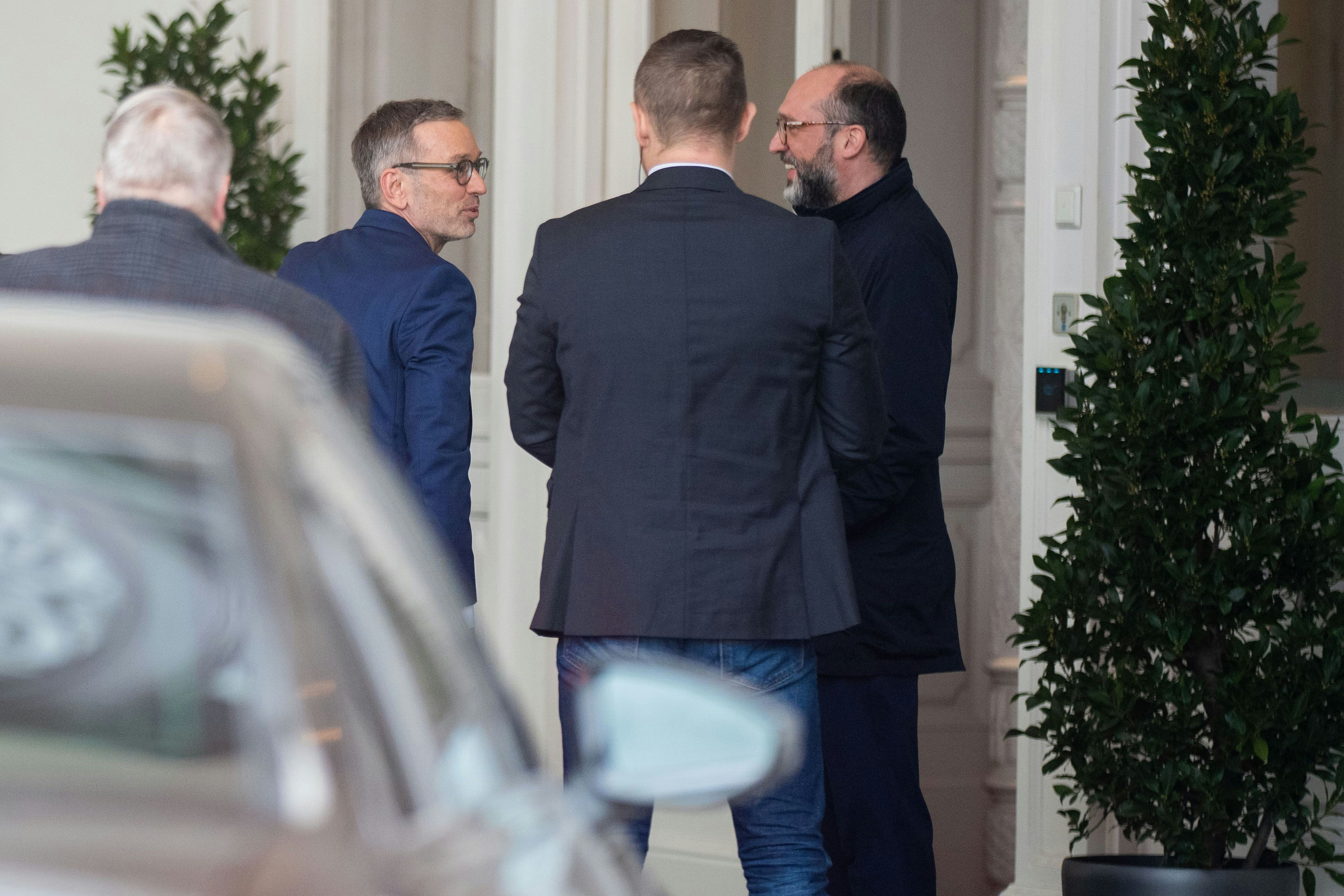 Gekommen, um zu schweigen: FPÖ-Chef Herbert Kickl schaute auf ein Schwätzchen bei Alexander Van der Bellen vorbei