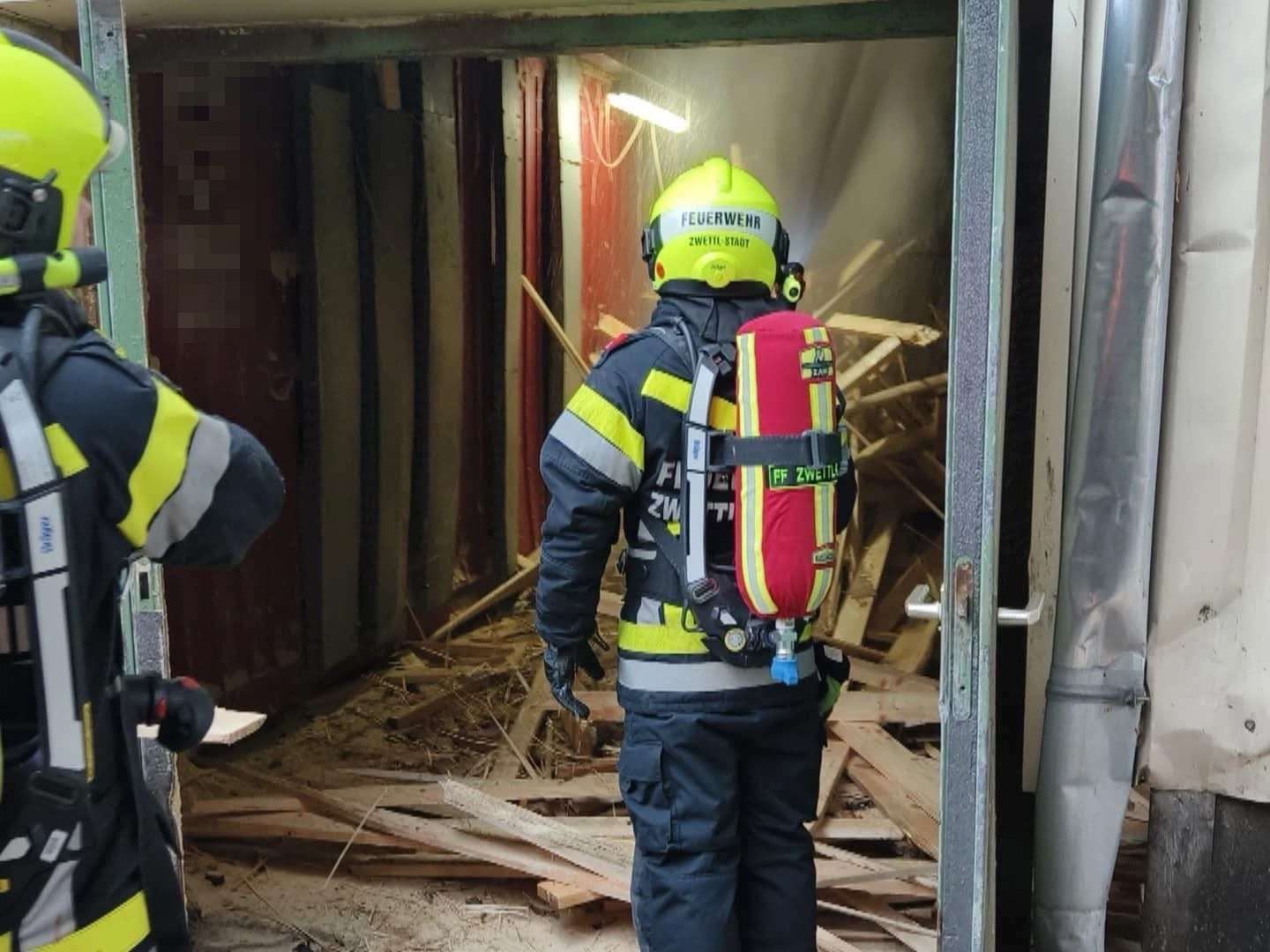 Die Feuerwehr der Stadt Zwettl konnte Schlimmeres verhindern.