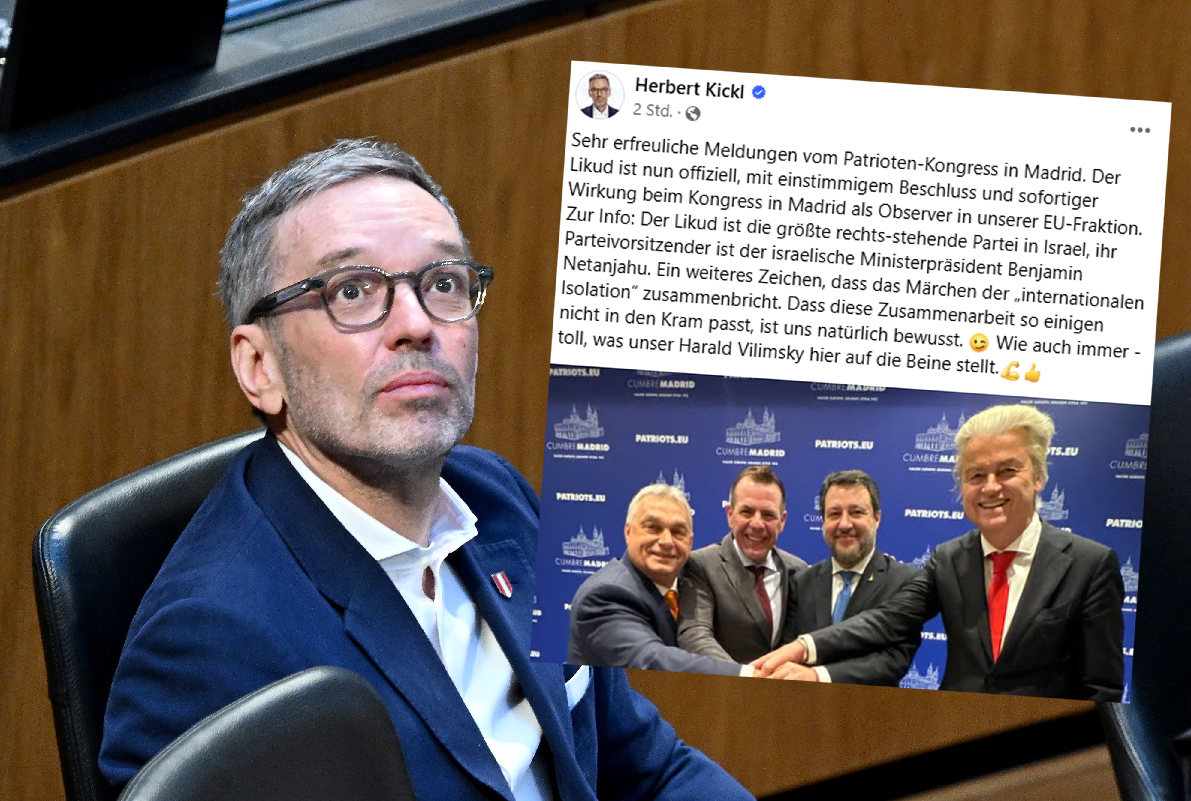 FPÖ-Chef Kickl teilt auf Facebook aus.