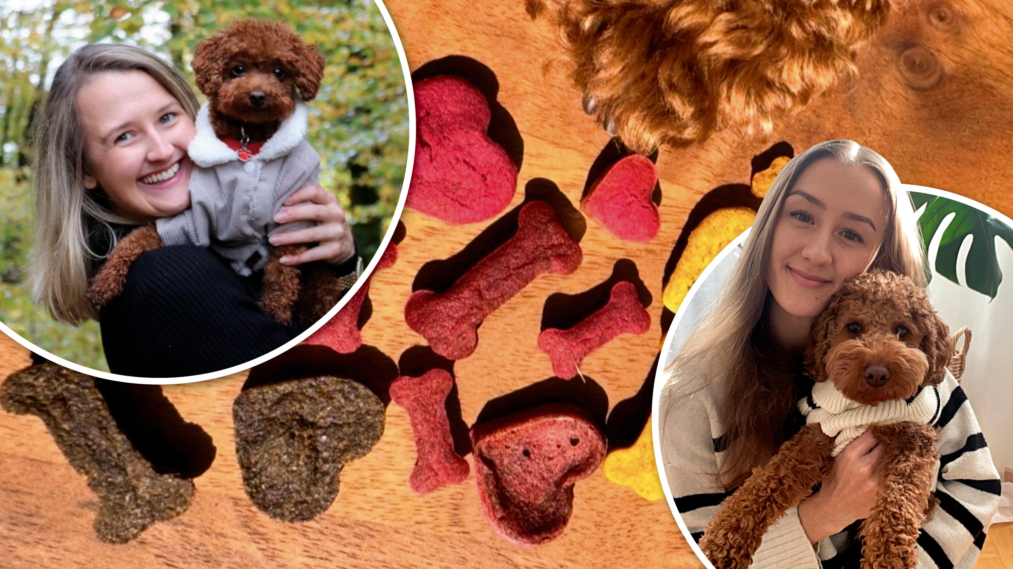 Selina (links) und Leonie (rechts) aus Kärnten produzieren vegane Hundeleckerlis.