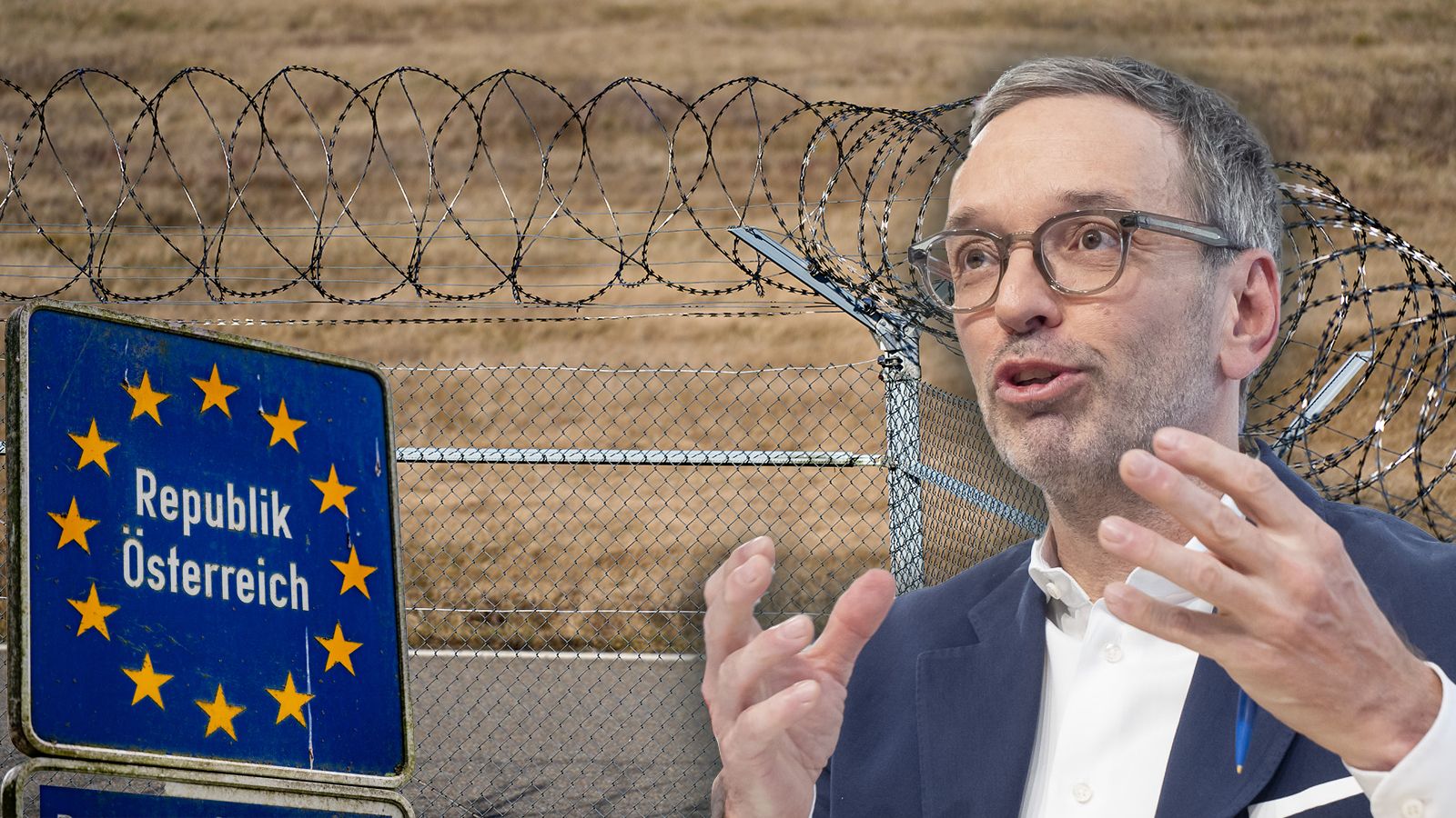 Die FPÖ tritt laut Verhandlungspapier für Grenzzäune ein.