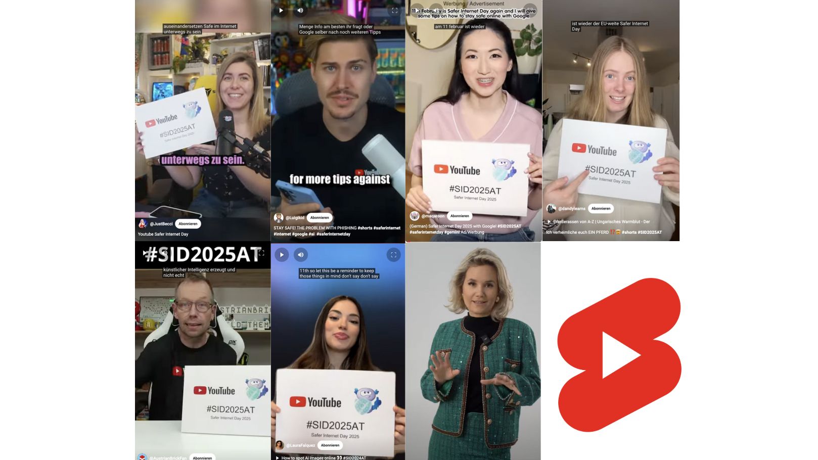 Safer Internet Day 2025: Google KI-unterstützte Tipps von österreichischen YouTube-Stars für Online-Sicherheit.