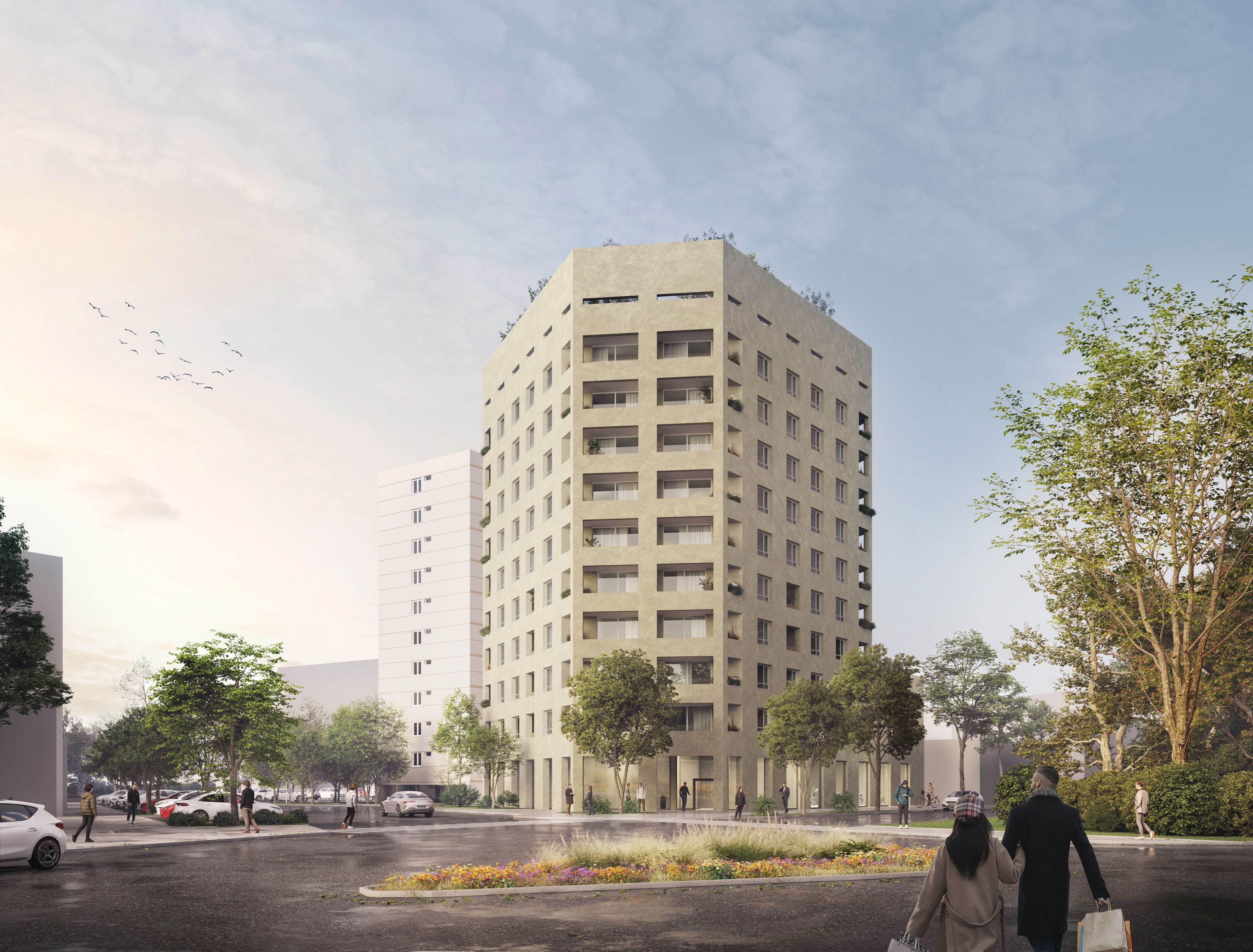 Dieses Gebäude soll in den nächsten Jahren an der Ecke Dauphinestraße/Karl-Steiger-Straße gebaut werden.