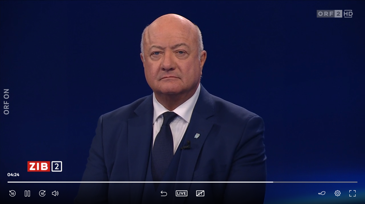 ÖVP-Obmann Christian Stocker am späten Mittwochabend in der ORF-