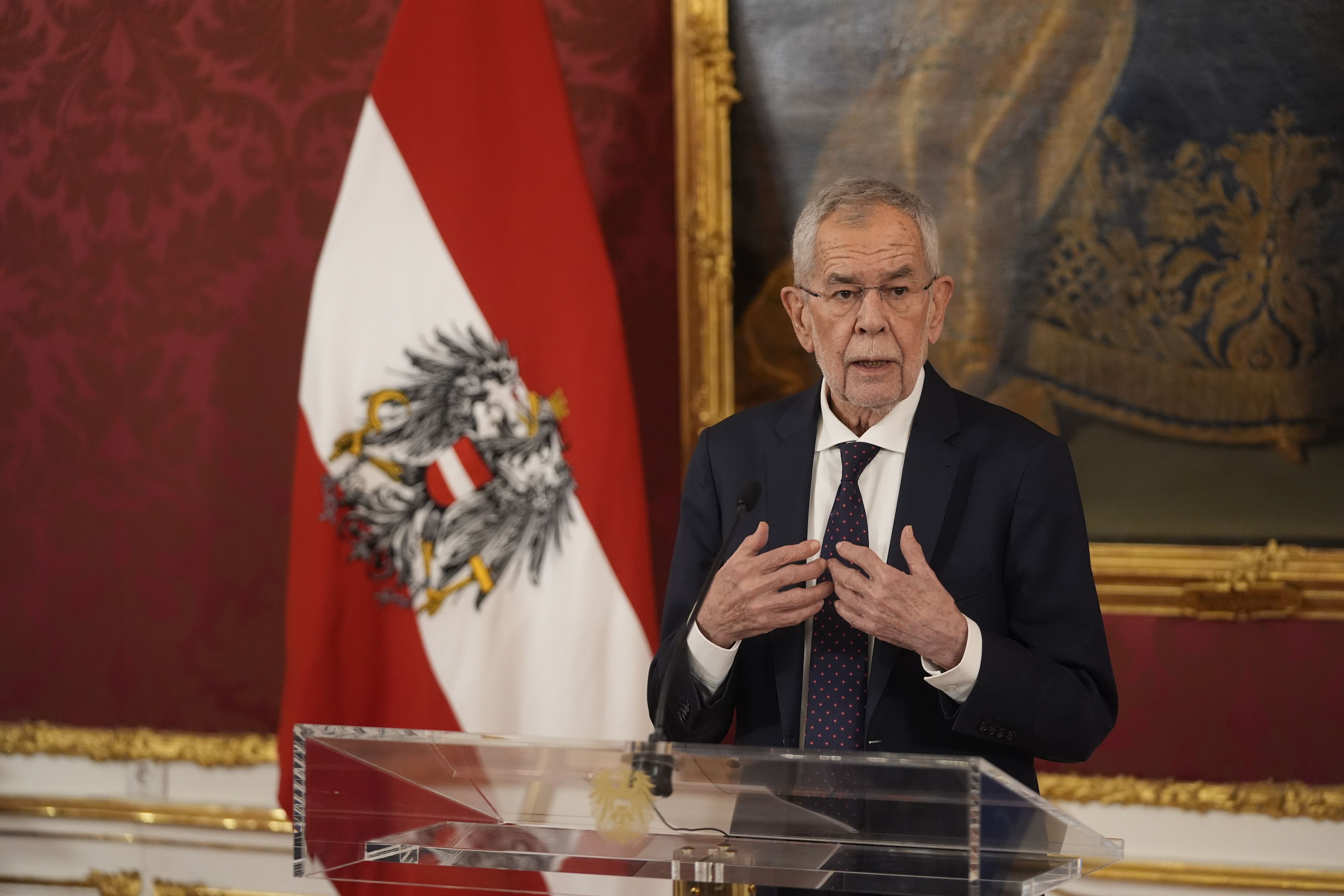 Bundespräsident Alexander Van der Bellen nach dem Scheitern der blau-schwarzen Koalition.
