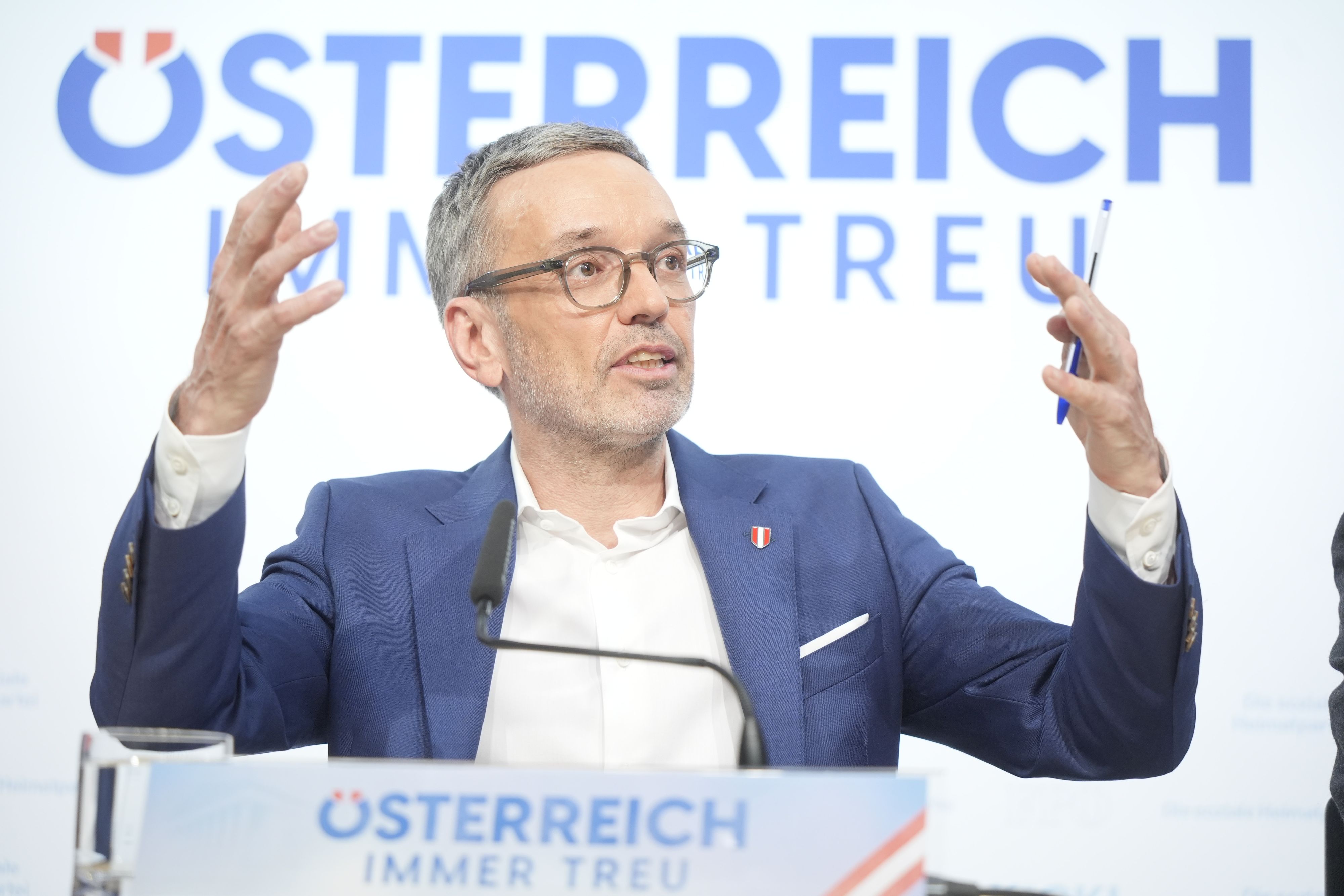 FPÖ Herbert Kickl gab am Dienstag eine Pressekonferenz.