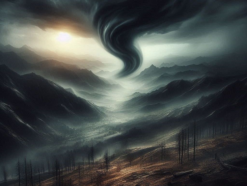 So stellt sich die KI eine vom Klimawandel beeinträchtigte Region vor.