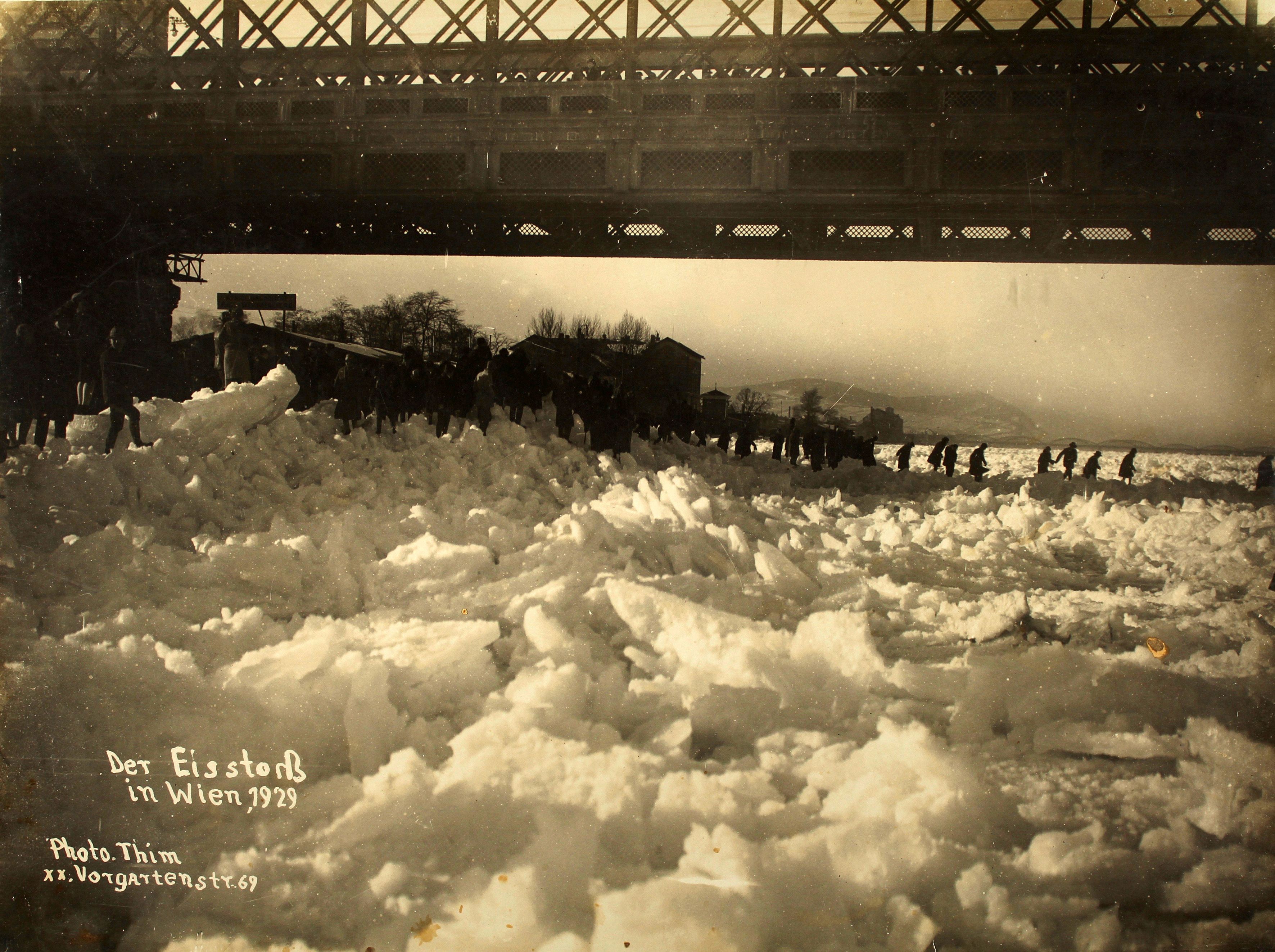 Der große Eisstoß in Wien lockte hunderte Neugierige an die Donau.