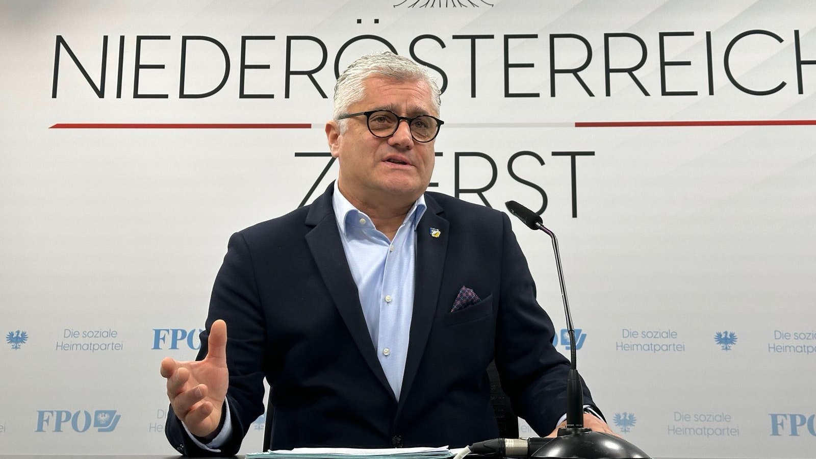 FPÖ-Landtagsabgeordneter Martin Antauer teilt gegen die Volkspartei aus.