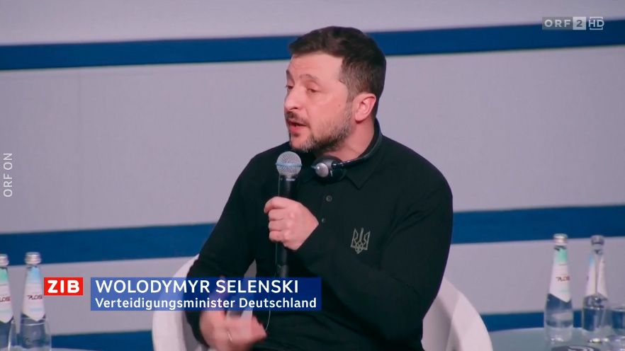 Wolodimir Selenski wurde vom ORF irrtümlich zum Verteidigungsminister Deutschlands gemacht.