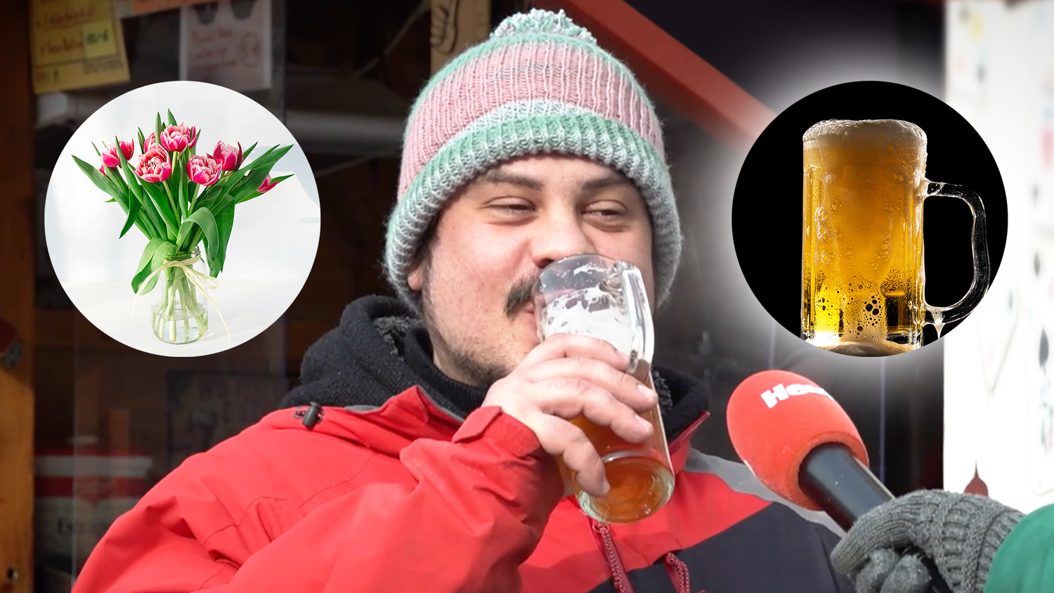 Mathias hat lieber Bier als Blumen – er schenkt nichts.