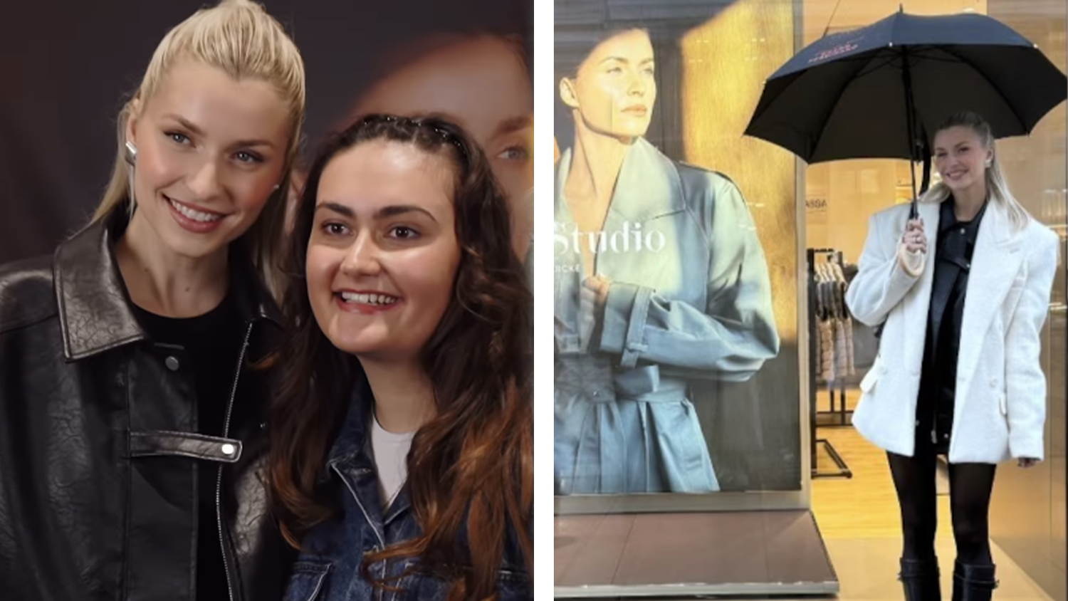 Lena Gercke überraschte ihre Fans in der österreichischen Hauptstadt.