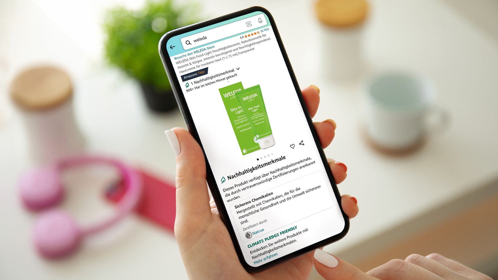 Derzeit läuft die Climate Pledge Friendly Woche bei Amazon mit Rabatten auf Produkten mit Nachhaltigkeitszertifikaten.