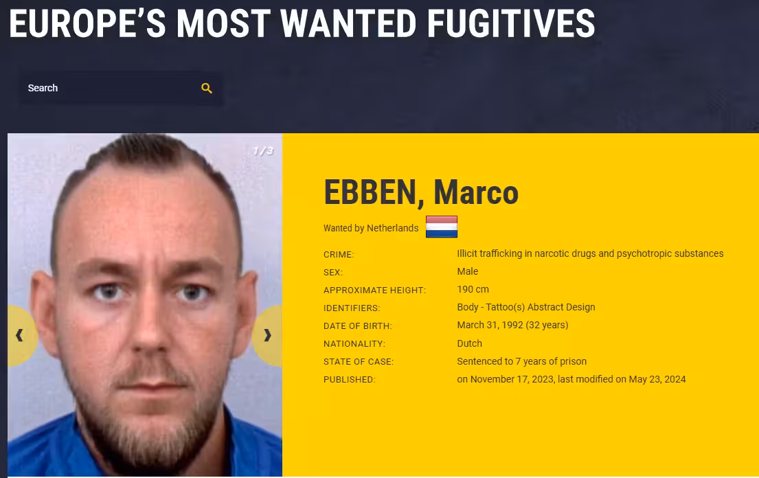 Ebben war einer der meistgesuchten Verbrecher Europas.