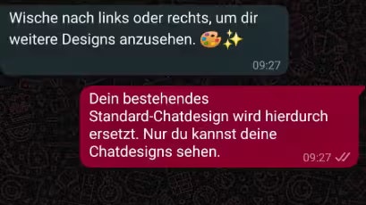 Insgesamt stehen 20 neue Farben und 30 Hintergrundoptionen für die persönliche Chat-Sprechblase zur Verfügung.
