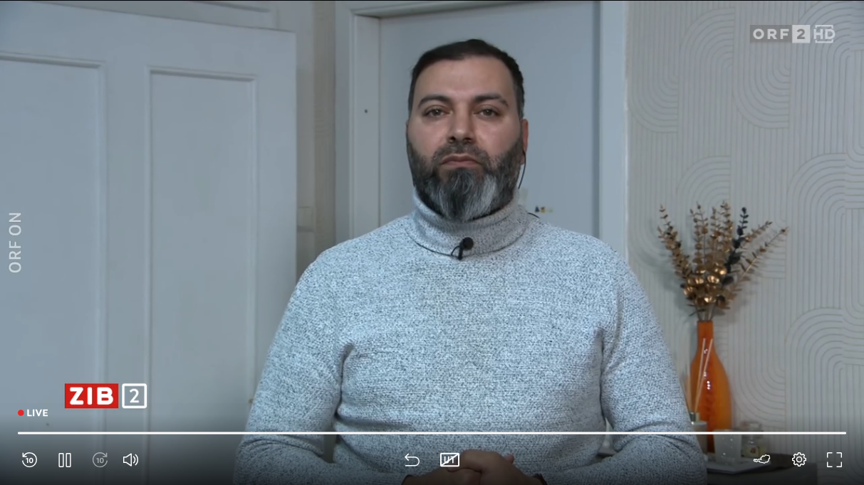 Allaeddin Alhalabi, hier zugeschaltet in der 