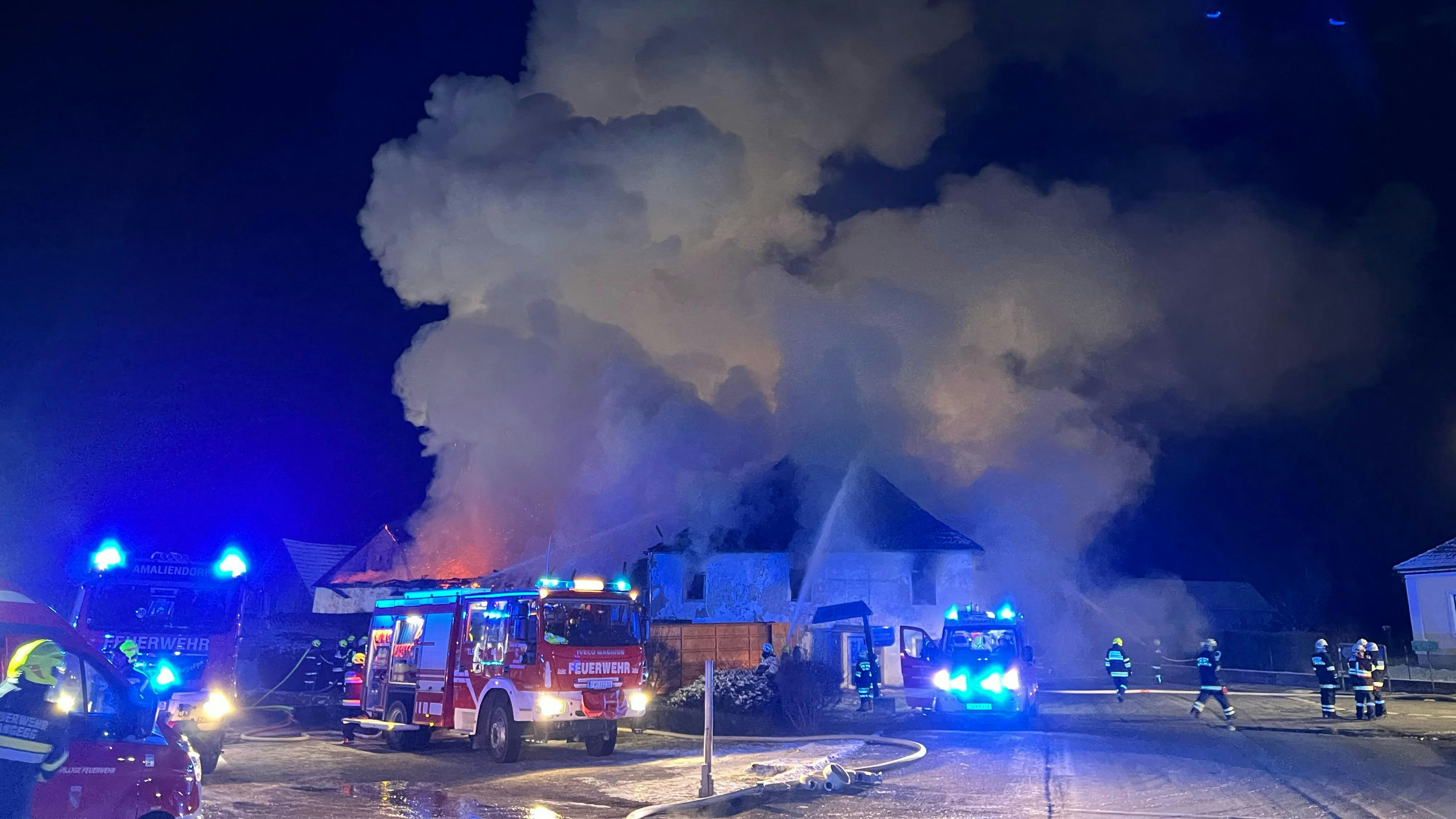 Die Feuerwehr stand im Großeinsatz
