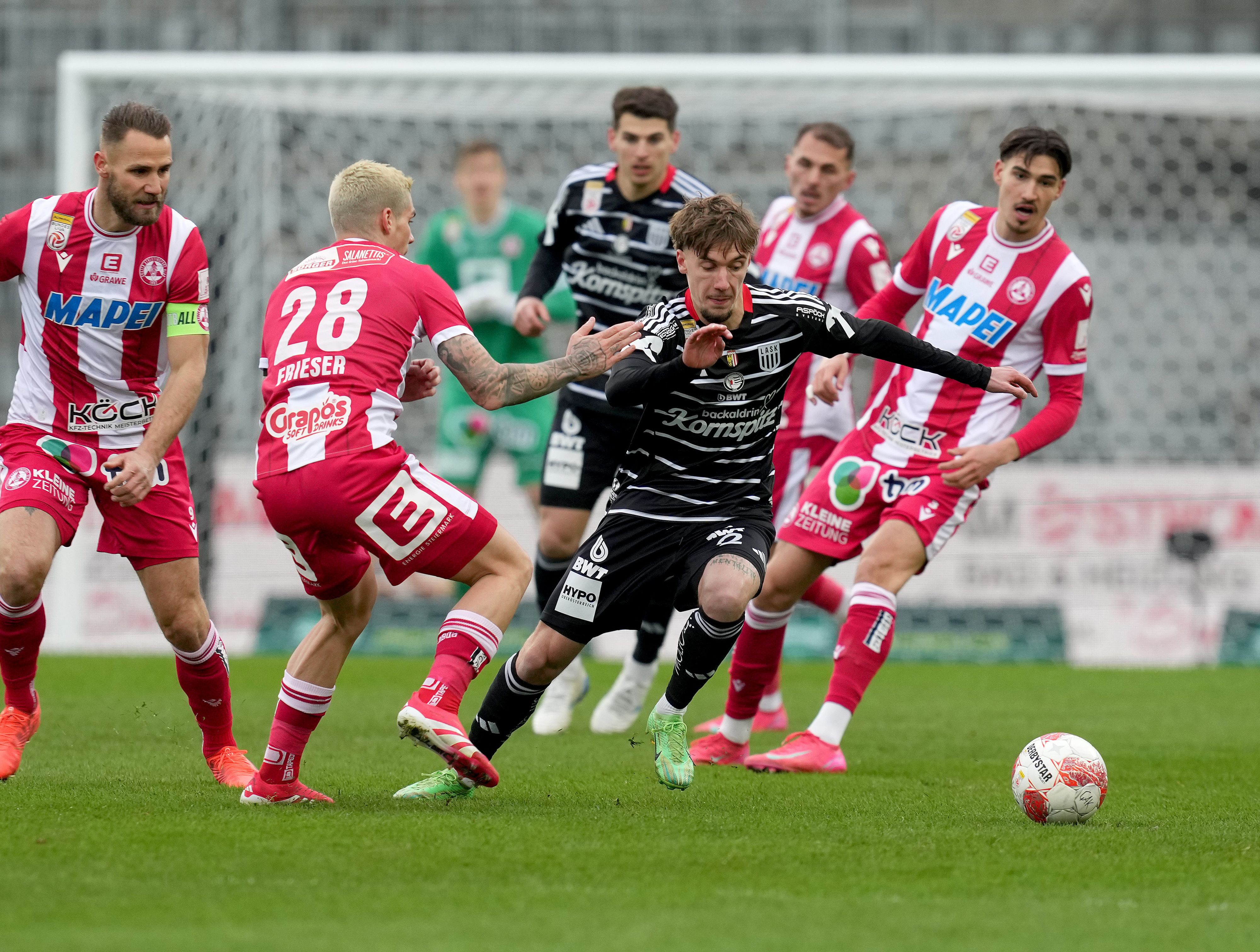 Der LASK kommt nicht über ein Unentschieden gegen den GAK hinaus.