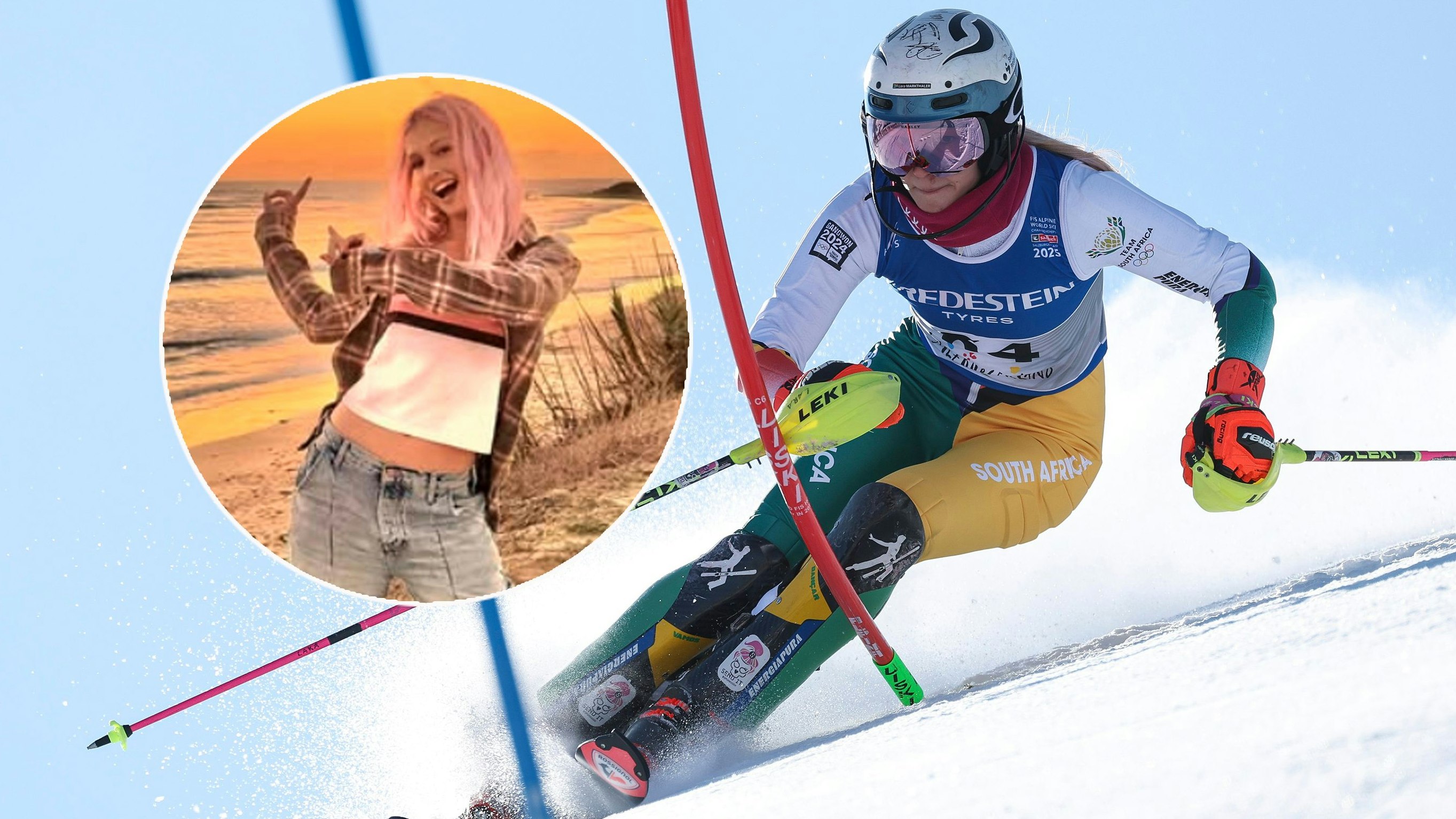 Lara Markthaler ging bei der Ski-WM für Südafrika an den Start.