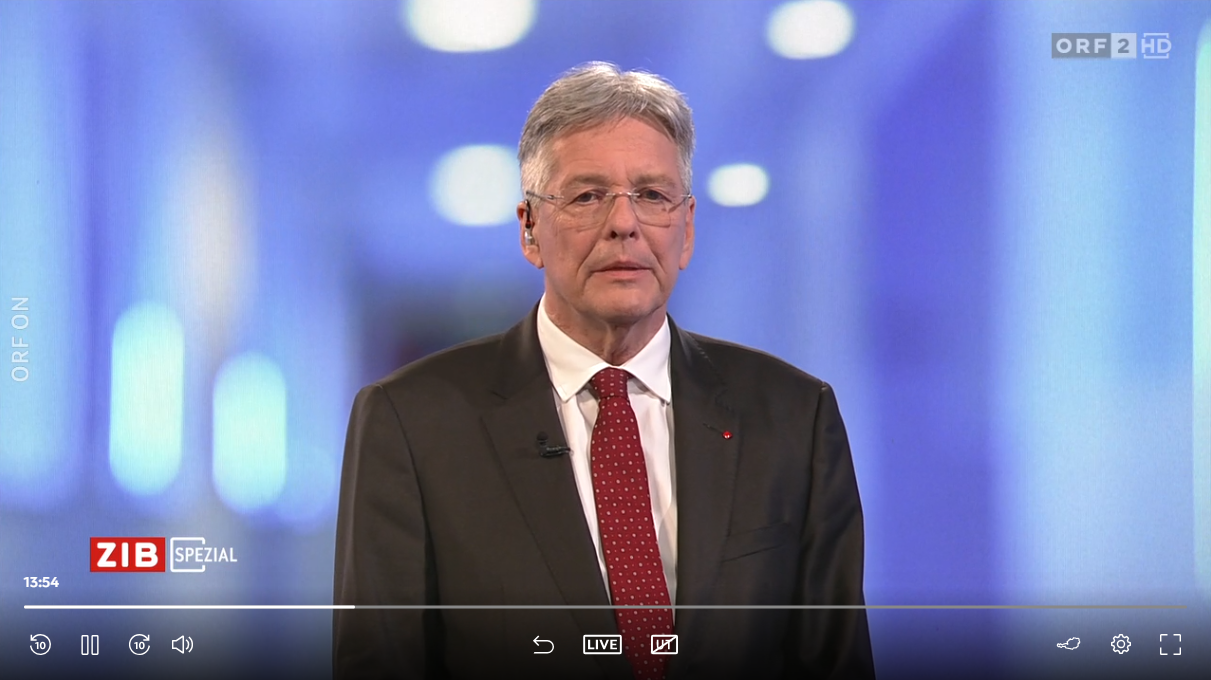 SPÖ-Landeshauptmann Peter Kaiser am Montagabend in einer 