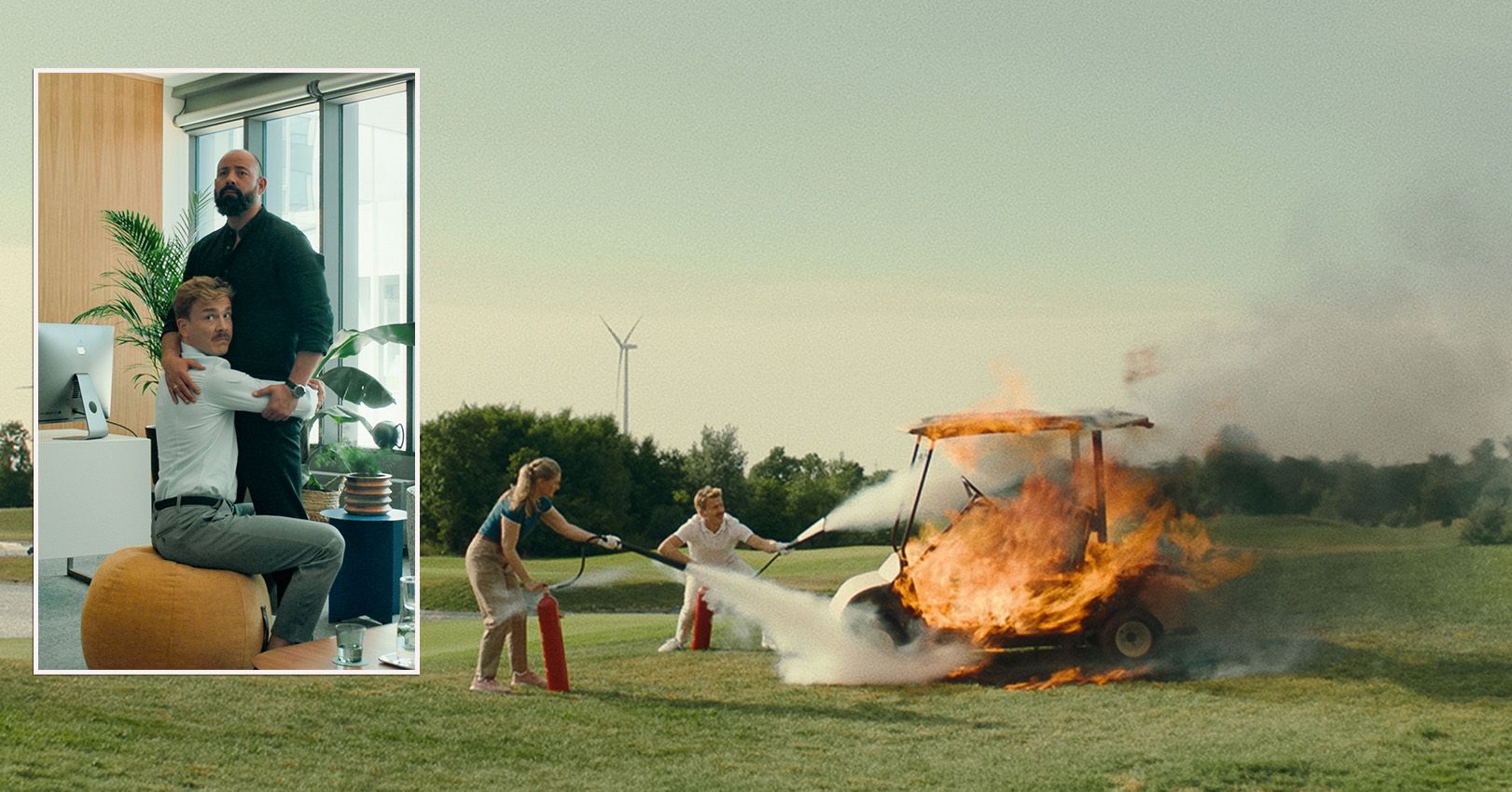 Albrecht Schuch (ganz l. und r.) zeigt in 