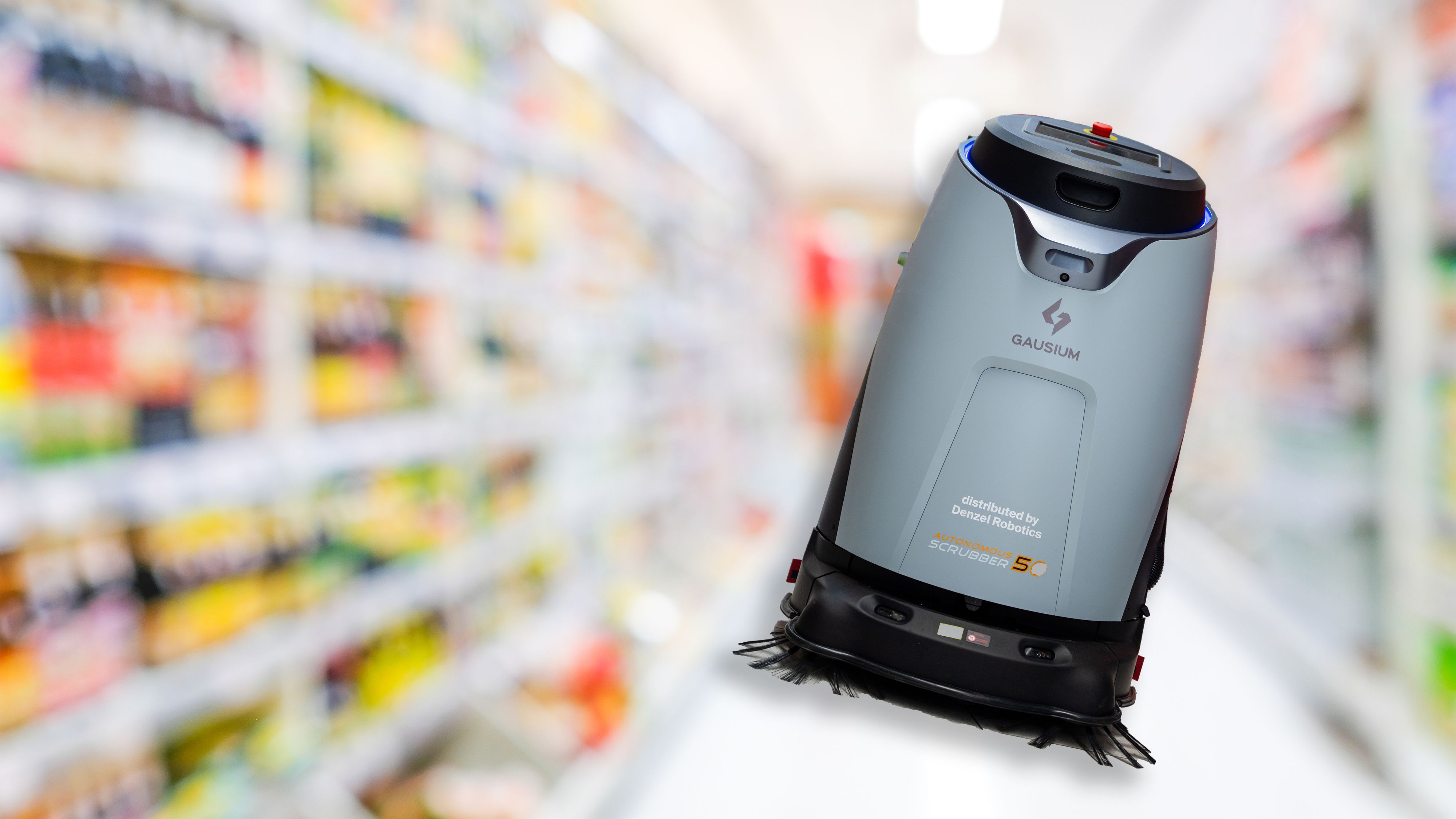 Putz-iger neuer Mitarbeiter bei Eurospar Korneuburg: Ein Roboter, der seine Putzleistung dank KI laufend verbessern können soll.
