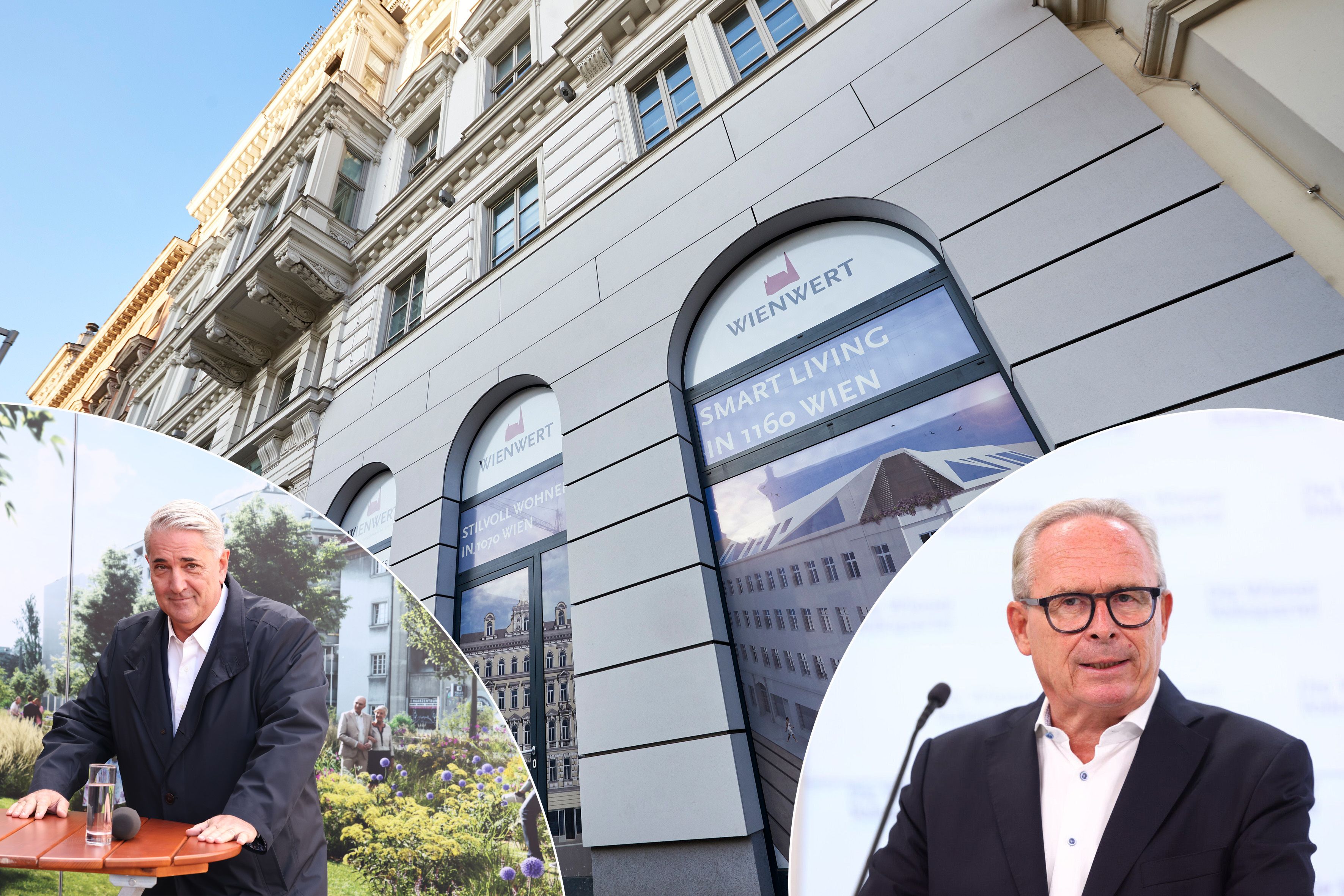 SPÖ-Bezirkschef Nevrivy (l.) und Ex-ÖVP-Chef Mahrer sind unter den Angeklagten.