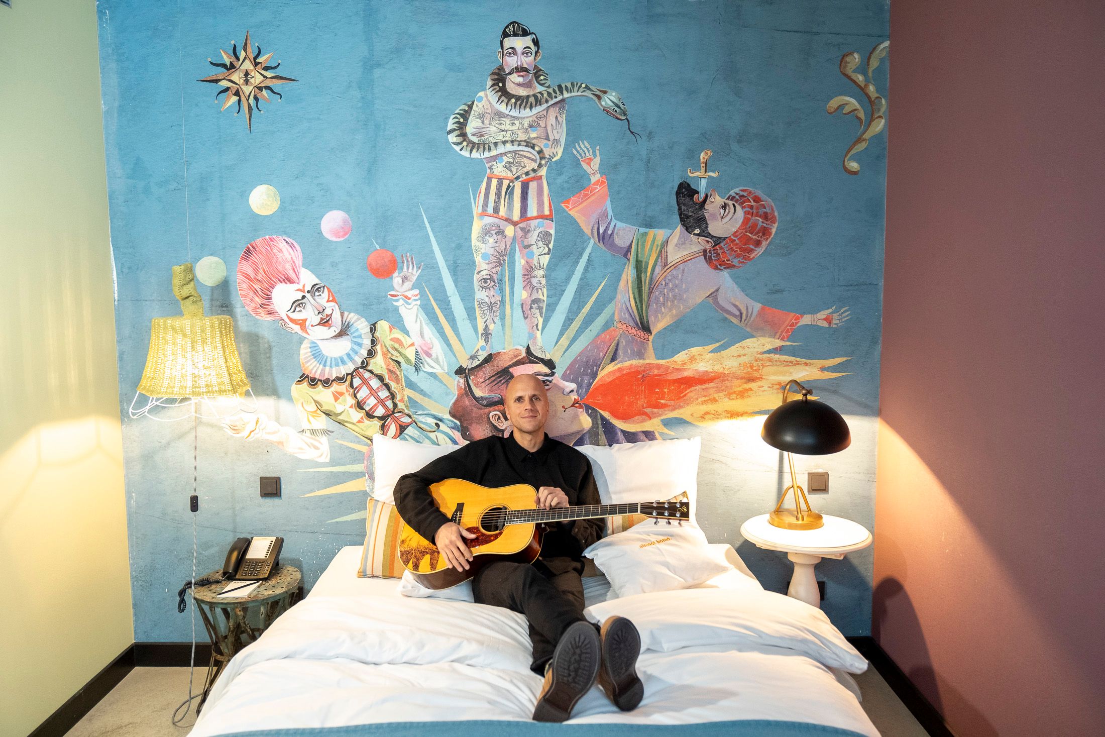 Sänger Milow beim Interview mit 