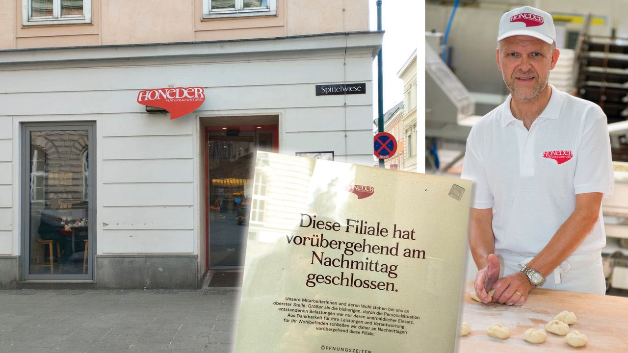 Die Filiale in der Linzer Spittelwiese hat seit Monaten am Nachmittag geschlossen. Im Bild: Geschäftsführer Reinhard Honeder