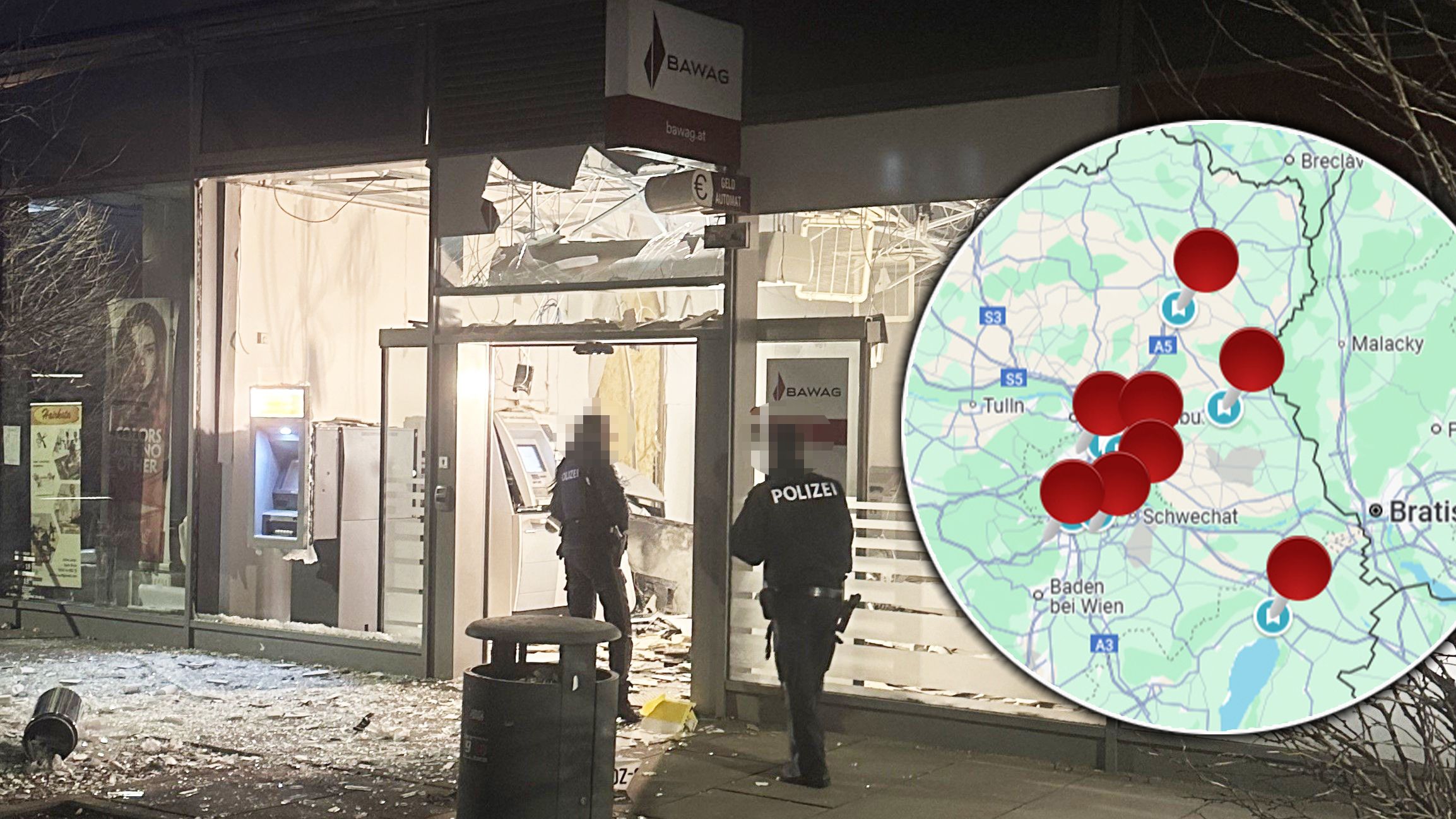 Beutezug durchs Land – hier wurden Bankomaten gesprengt