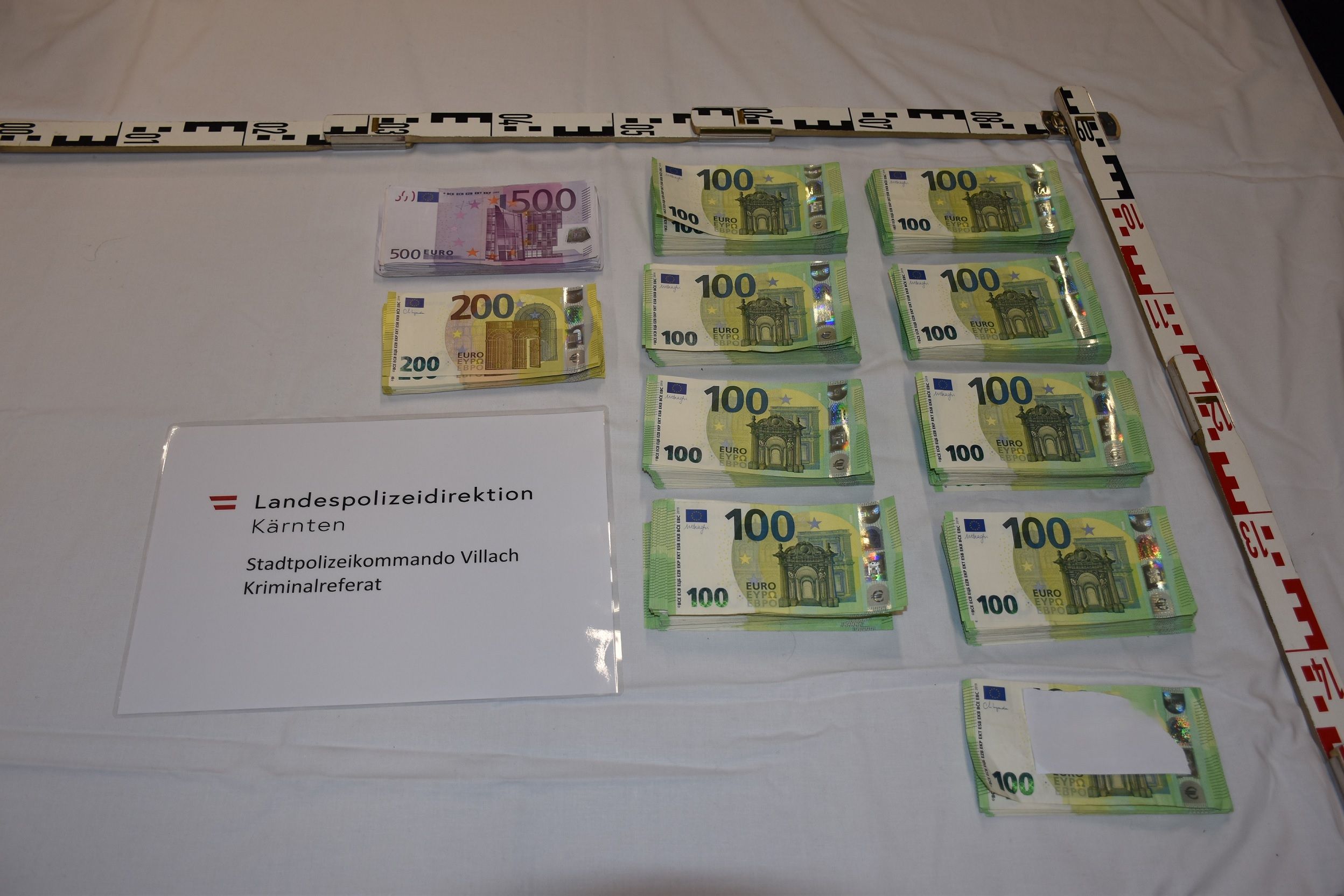 Die Polizei konnte die gesamte Beute sicherstellen.
