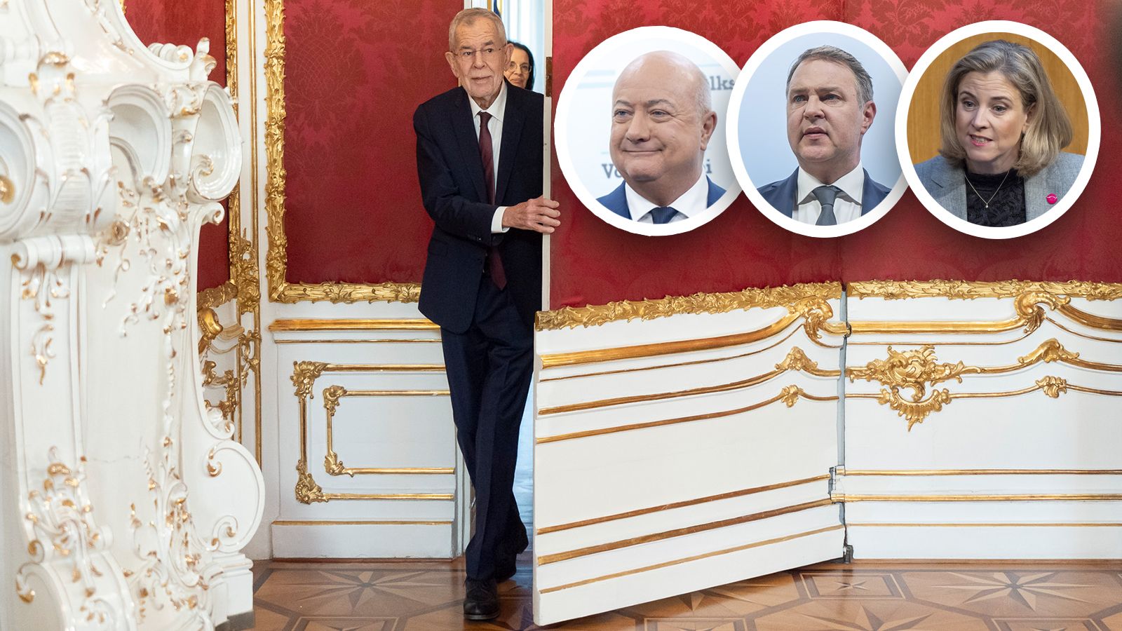 Das Comeback der Ampel: Stocker, Babler, Meinl-Reisinger am Samstag zu dritt bei Van der Bellen.