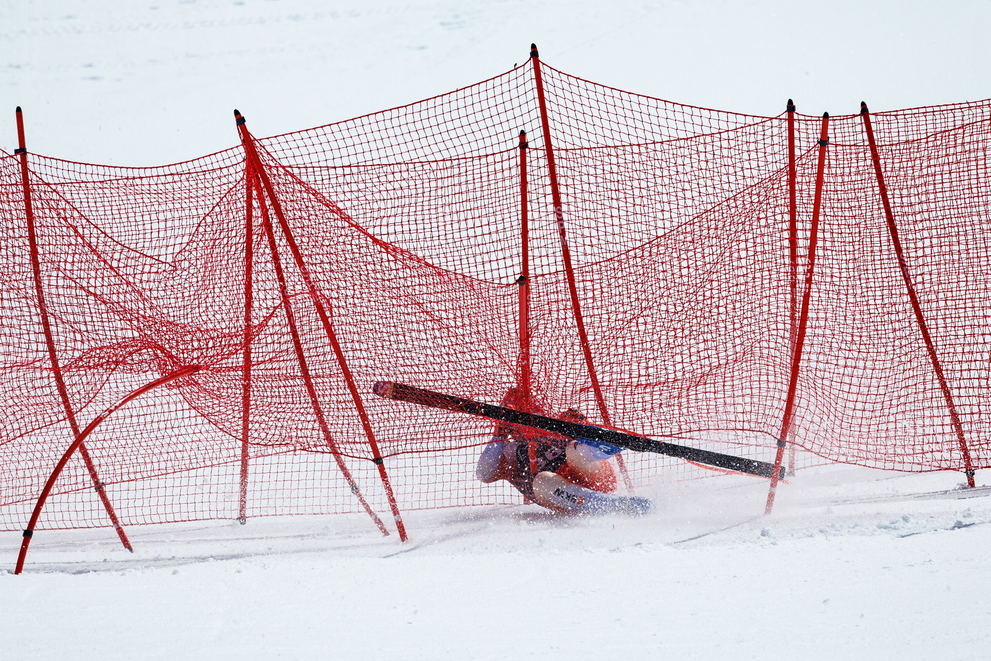 Arnaud Boisset bei seinem Struz in Crans-Montana