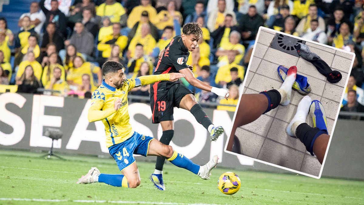 Lamine Yamal musste gegen Las Palmas einige schmerzhafte Fouls einstecken. 