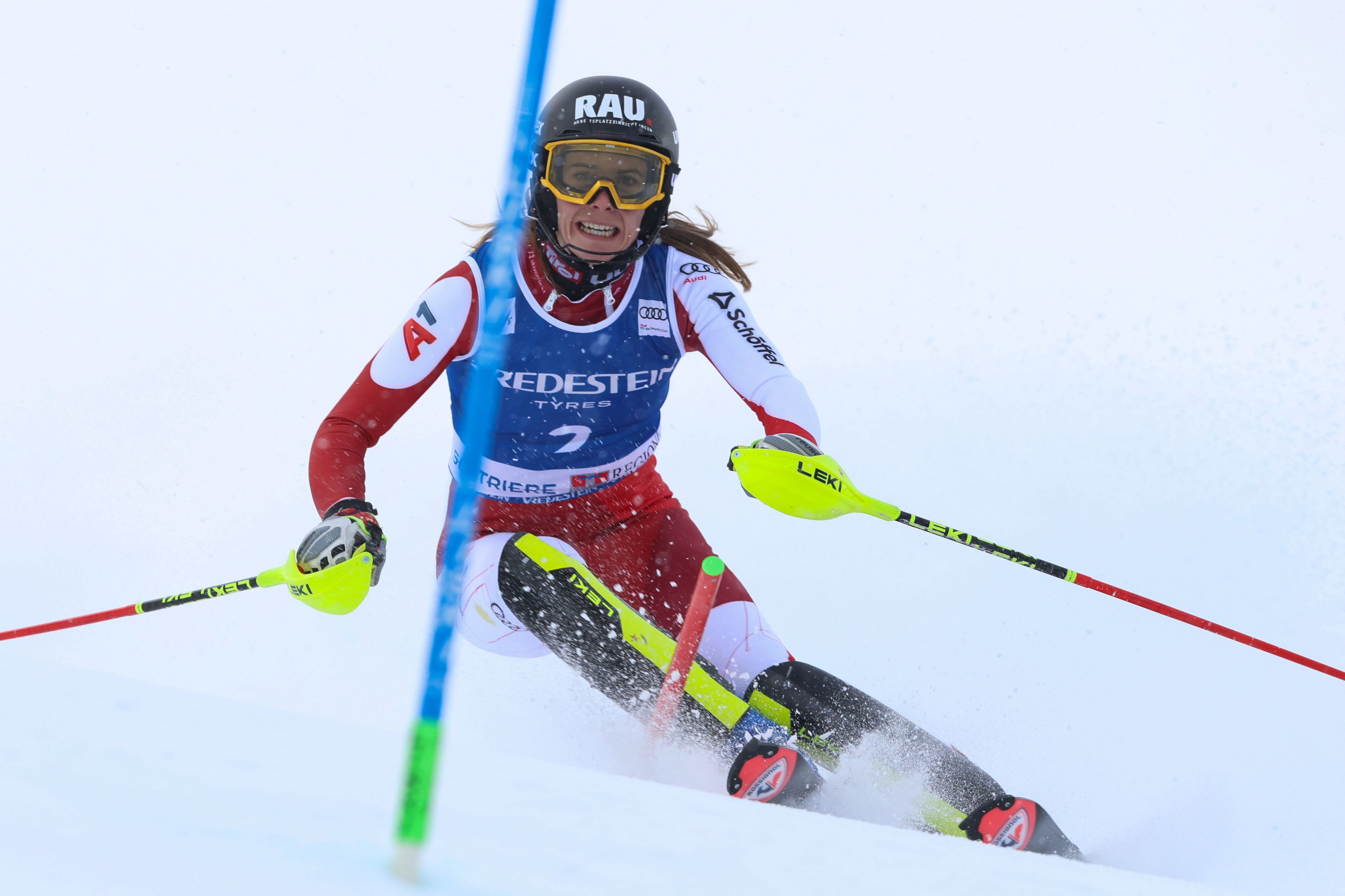 Katharina Liensberger in Sestriere.